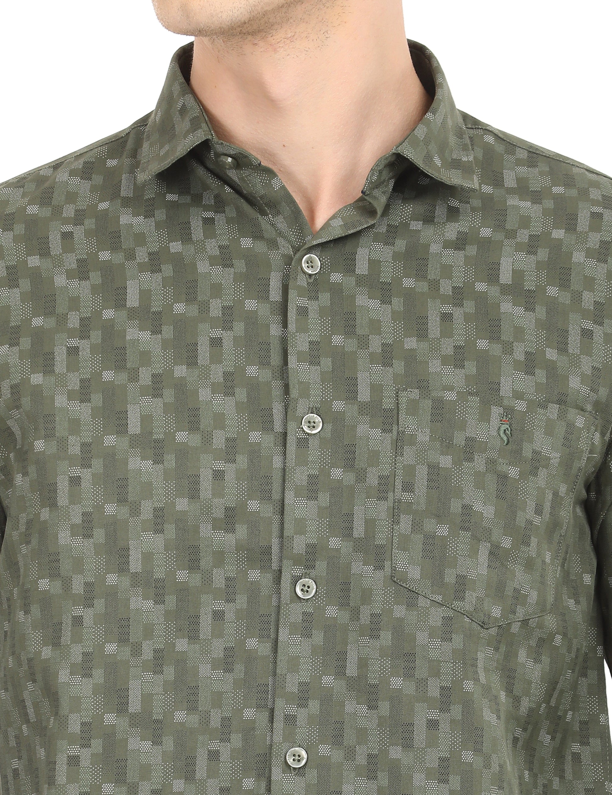 Men's Slim Fit Printed Full Sleeves Casual Shirt