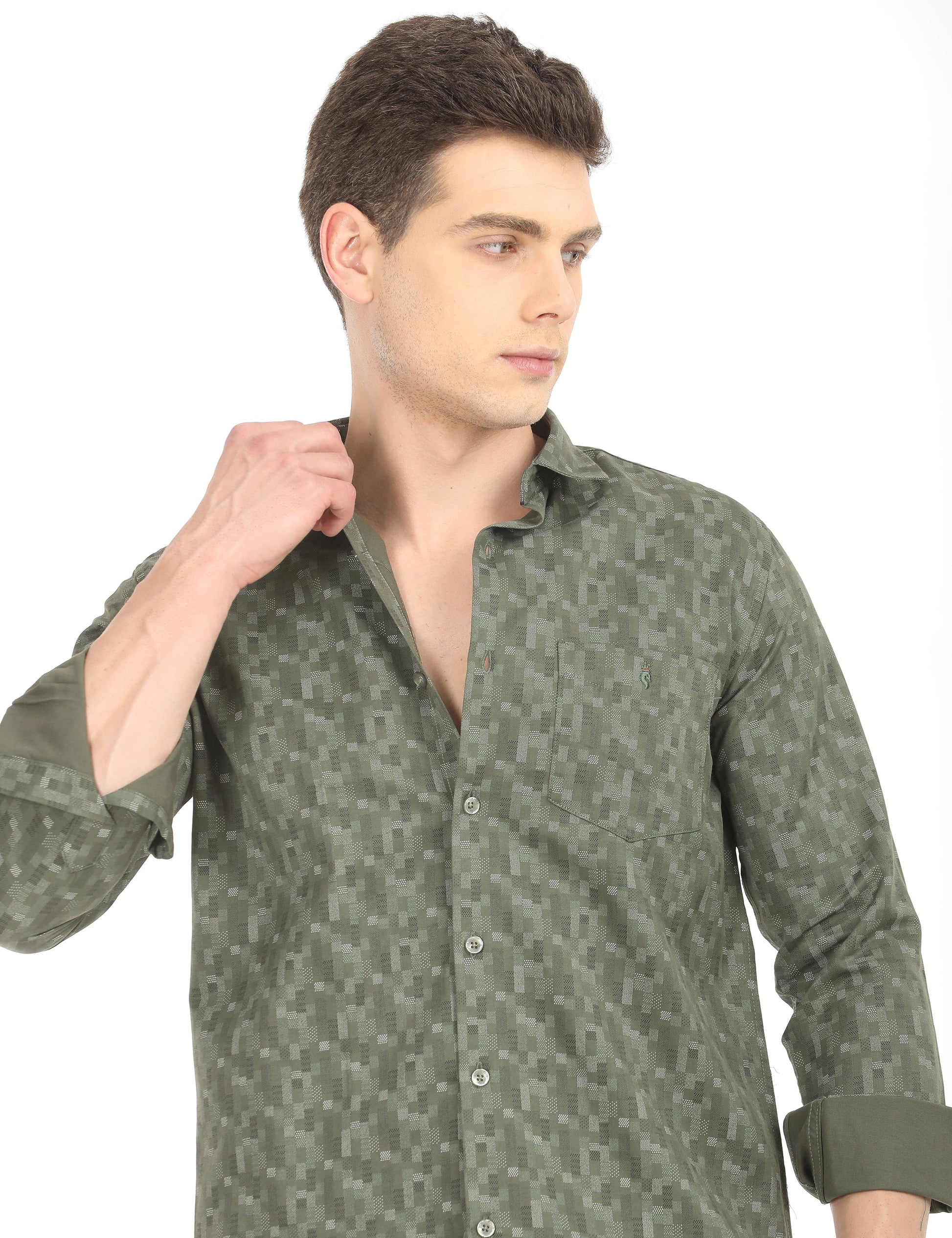 Men's Slim Fit Printed Full Sleeves Casual Shirt