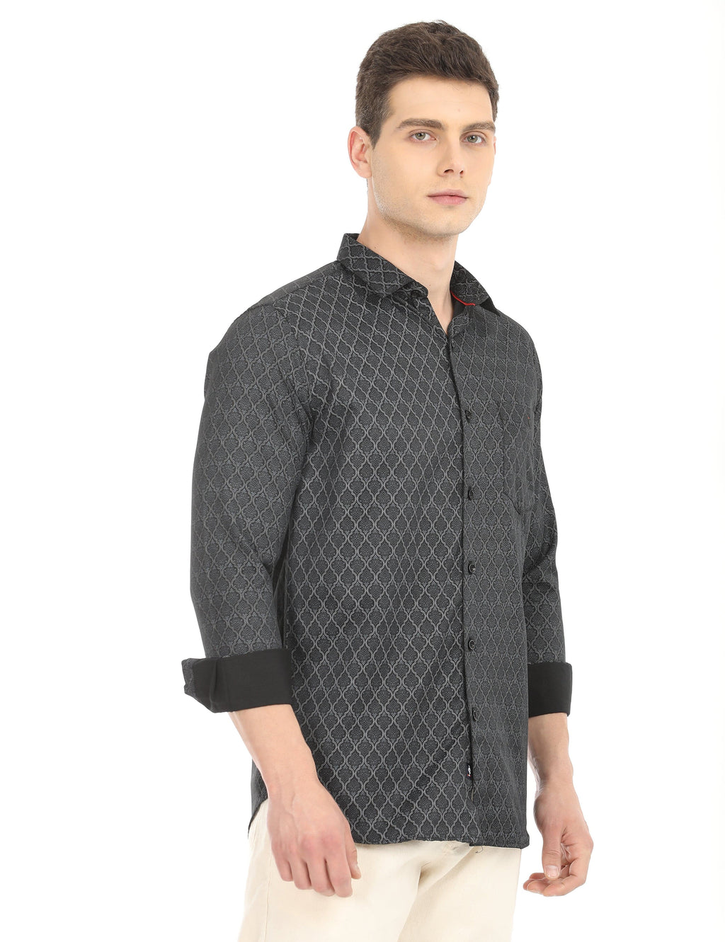 Men's Slim Fit Printed Full Sleeves Casual Shirt