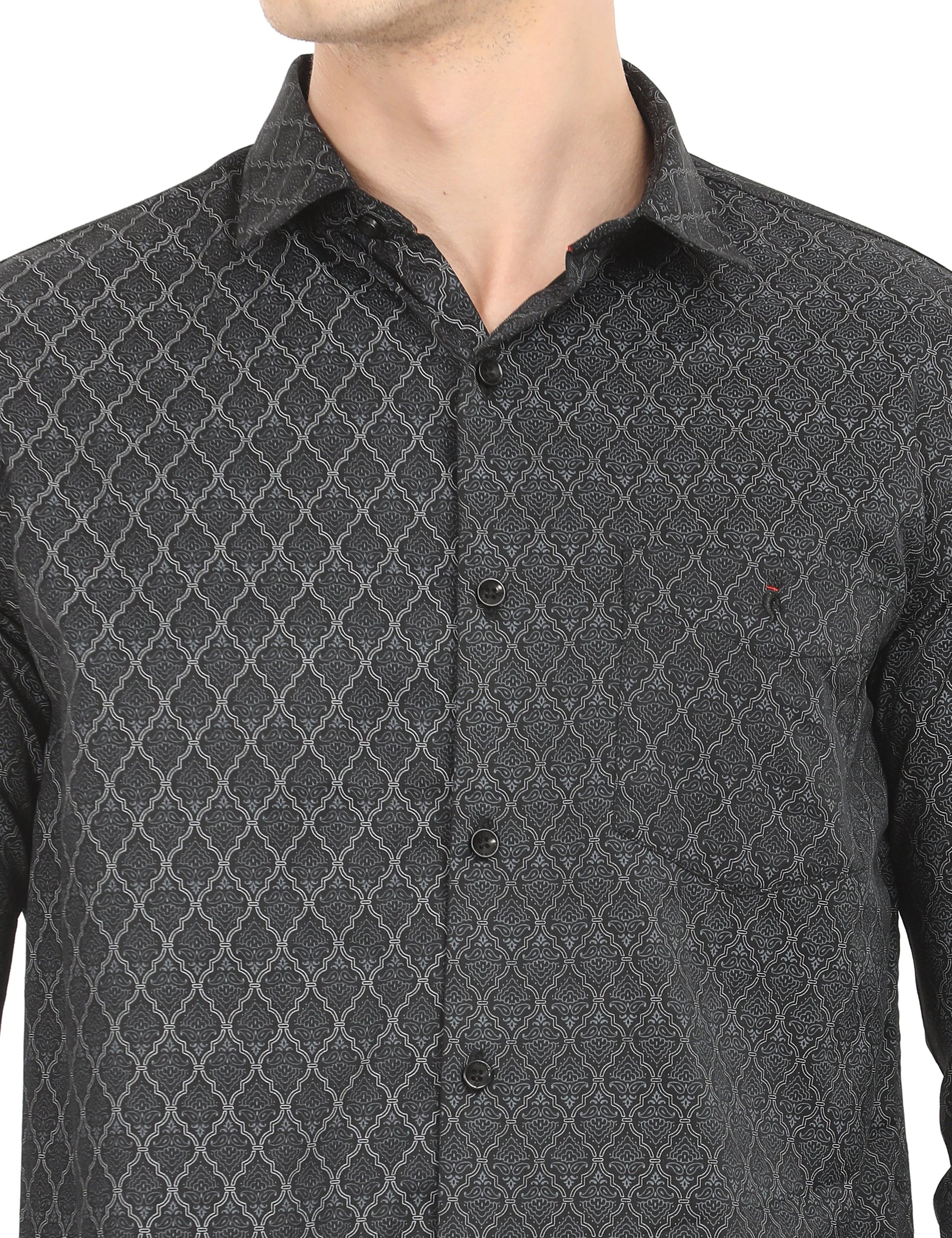 Men's Slim Fit Printed Full Sleeves Casual Shirt