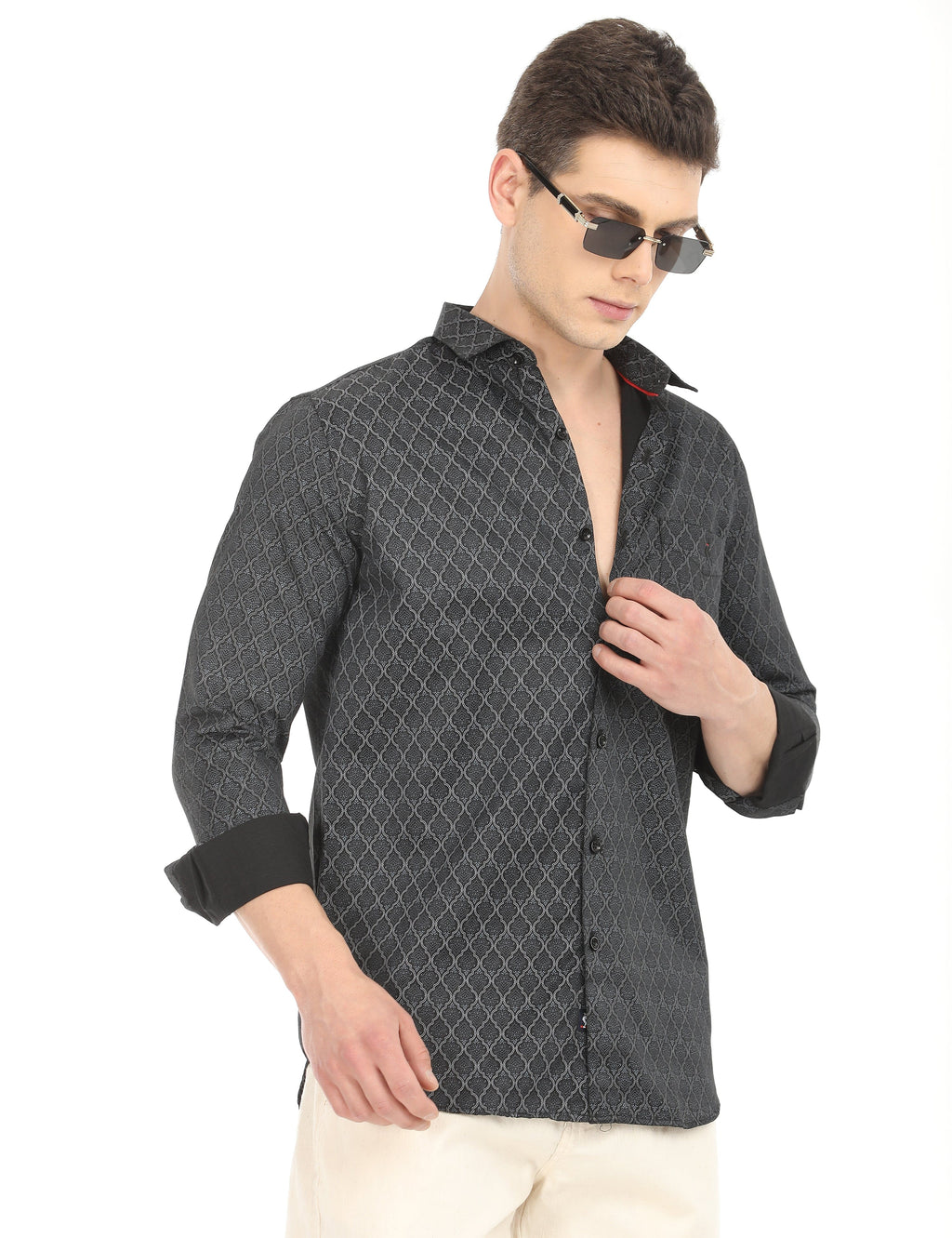 Men's Slim Fit Printed Full Sleeves Casual Shirt