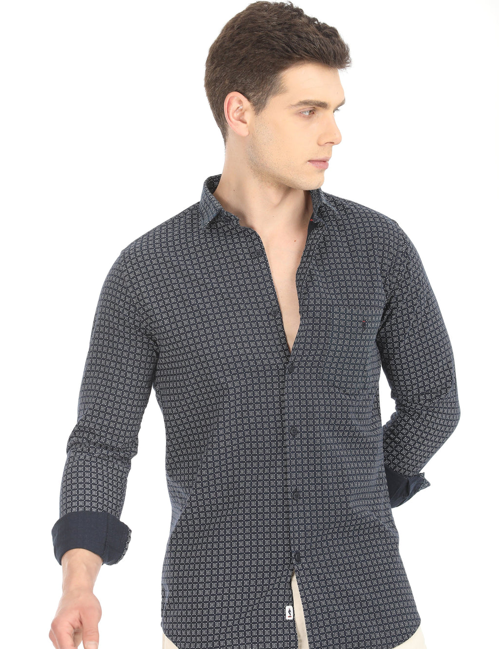 Men's Slim Fit Printed Full Sleeves Casual Shirt