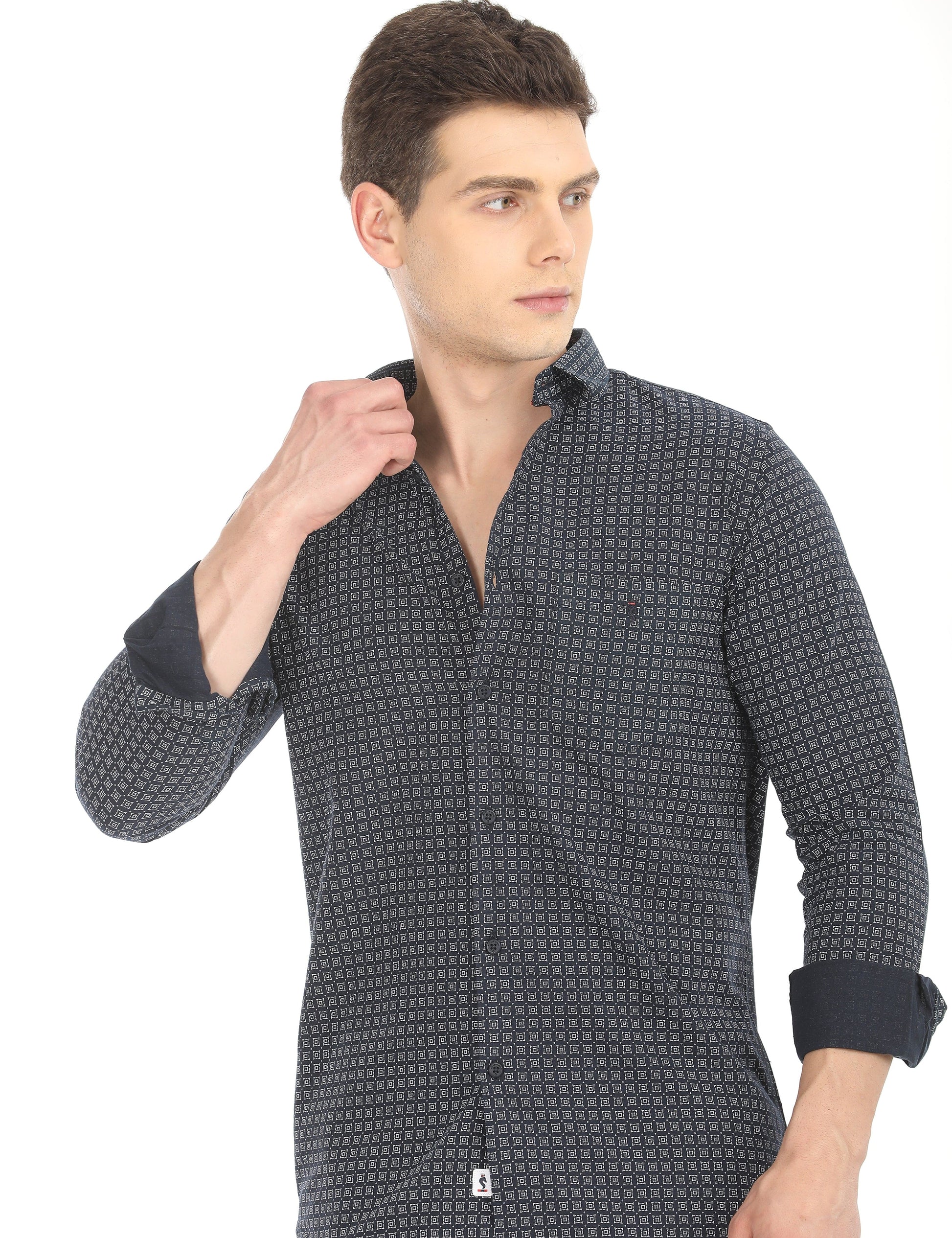 Men's Slim Fit Printed Full Sleeves Casual Shirt