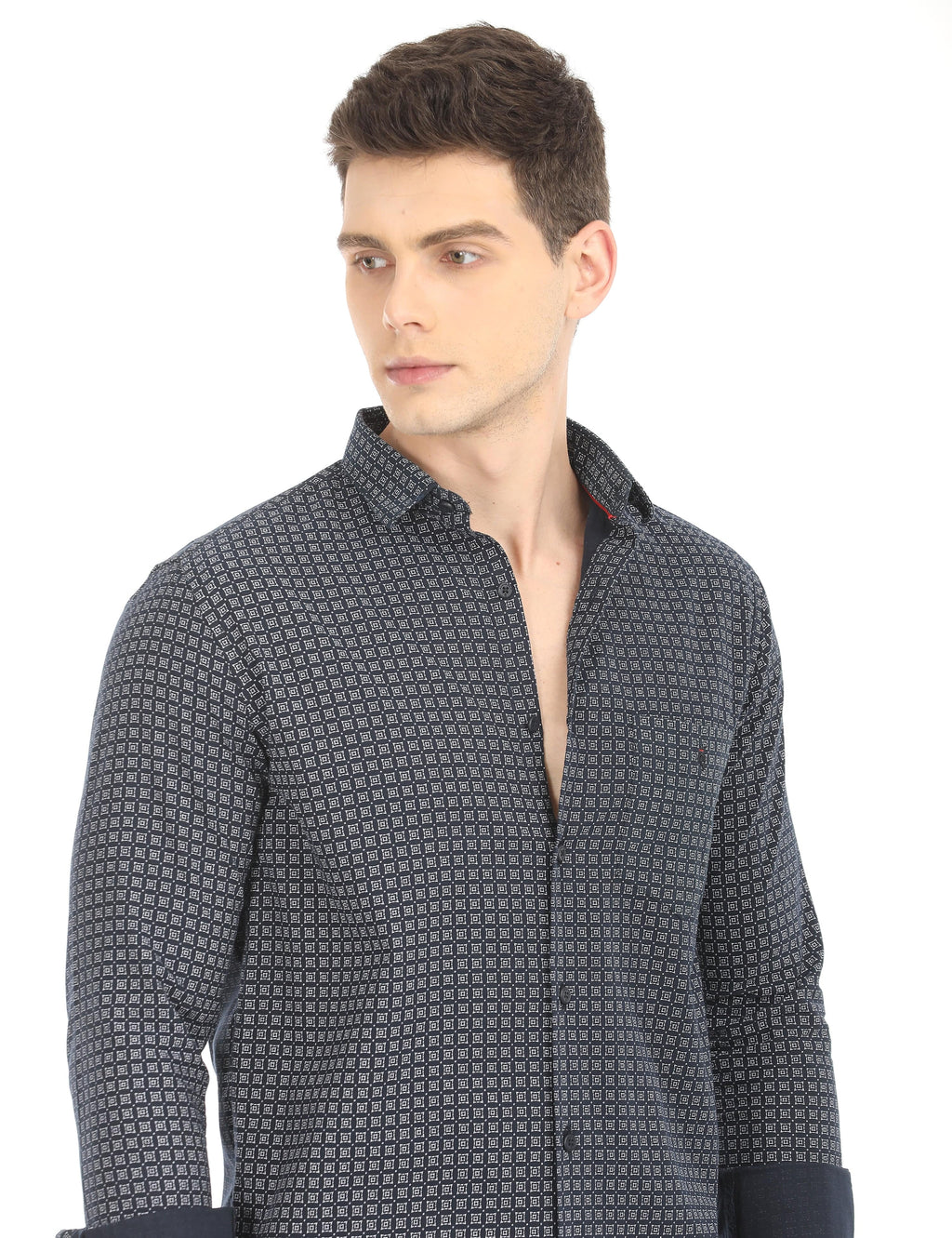Men's Slim Fit Printed Full Sleeves Casual Shirt