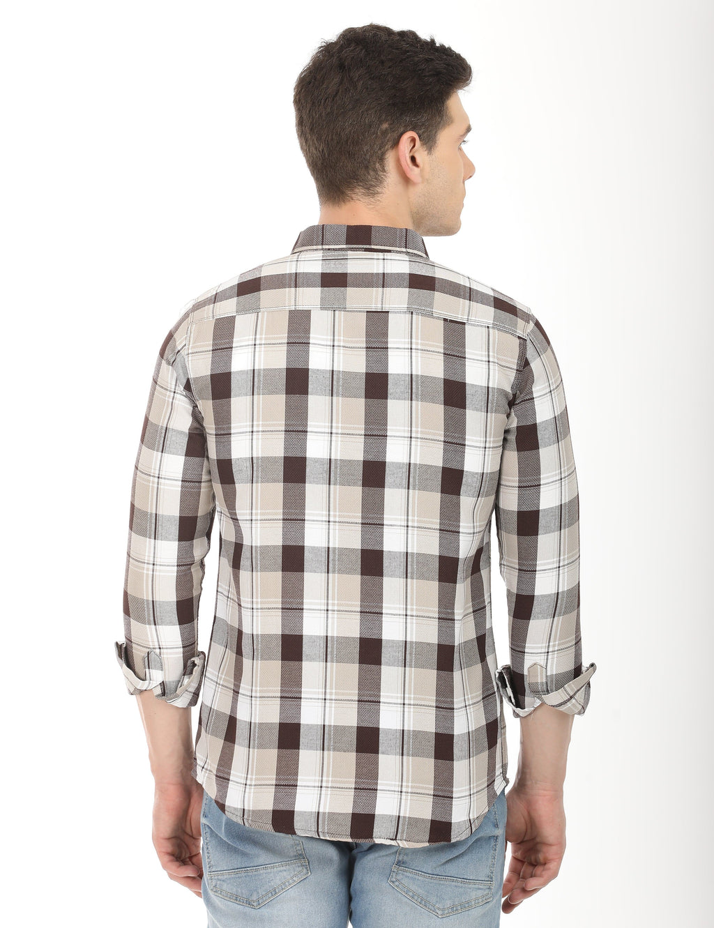 Men's Slim Fit Checks Full Sleeves Casual Shirt