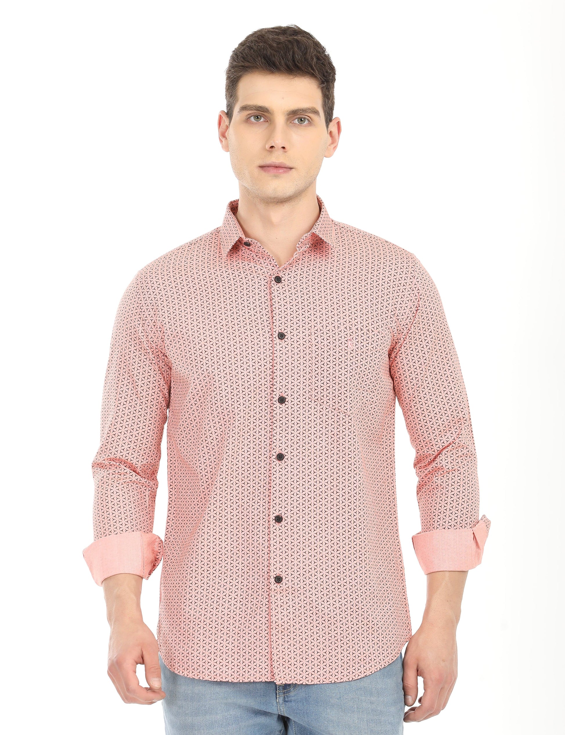 Men's Slim Fit Printed Full Sleeves Casual Shirt