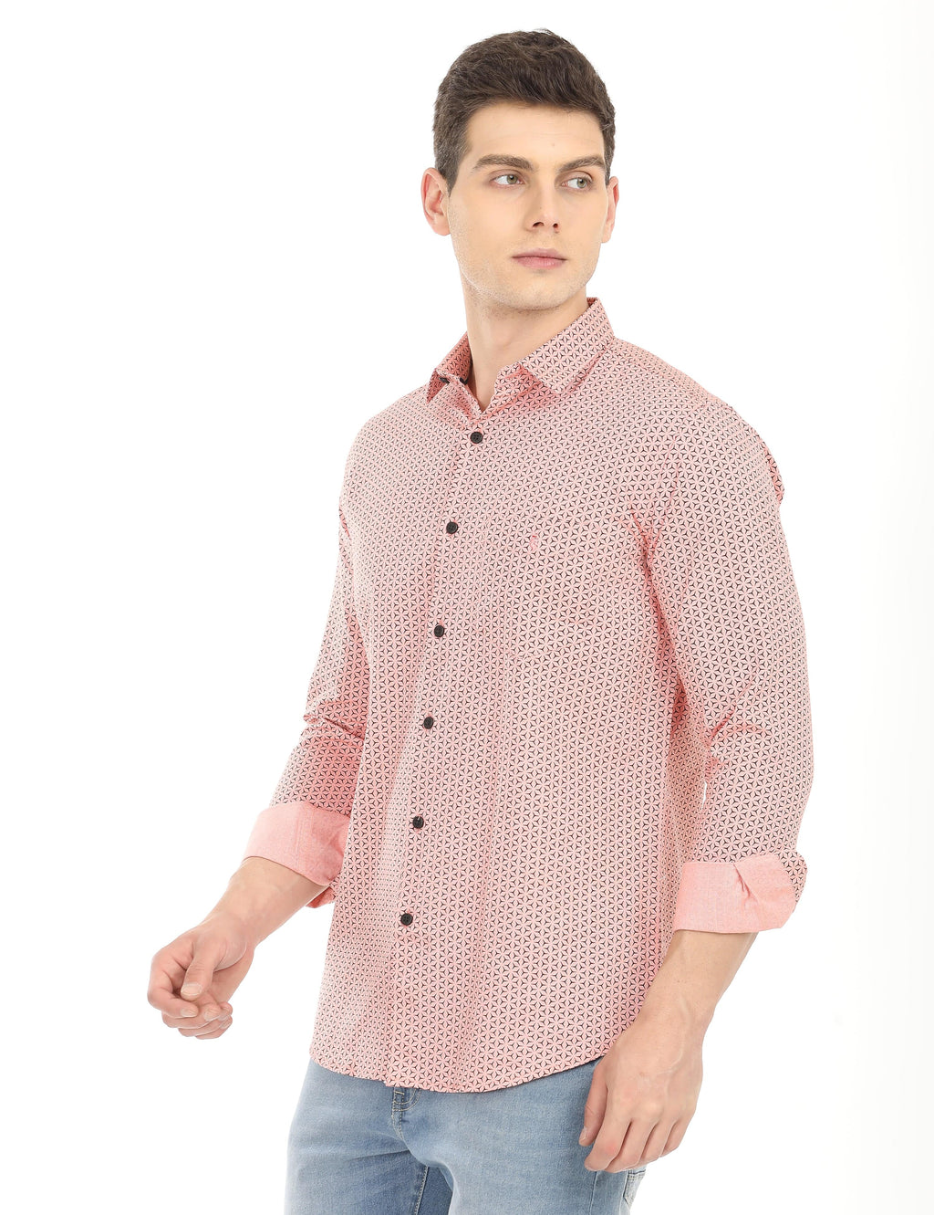 Men's Slim Fit Printed Full Sleeves Casual Shirt