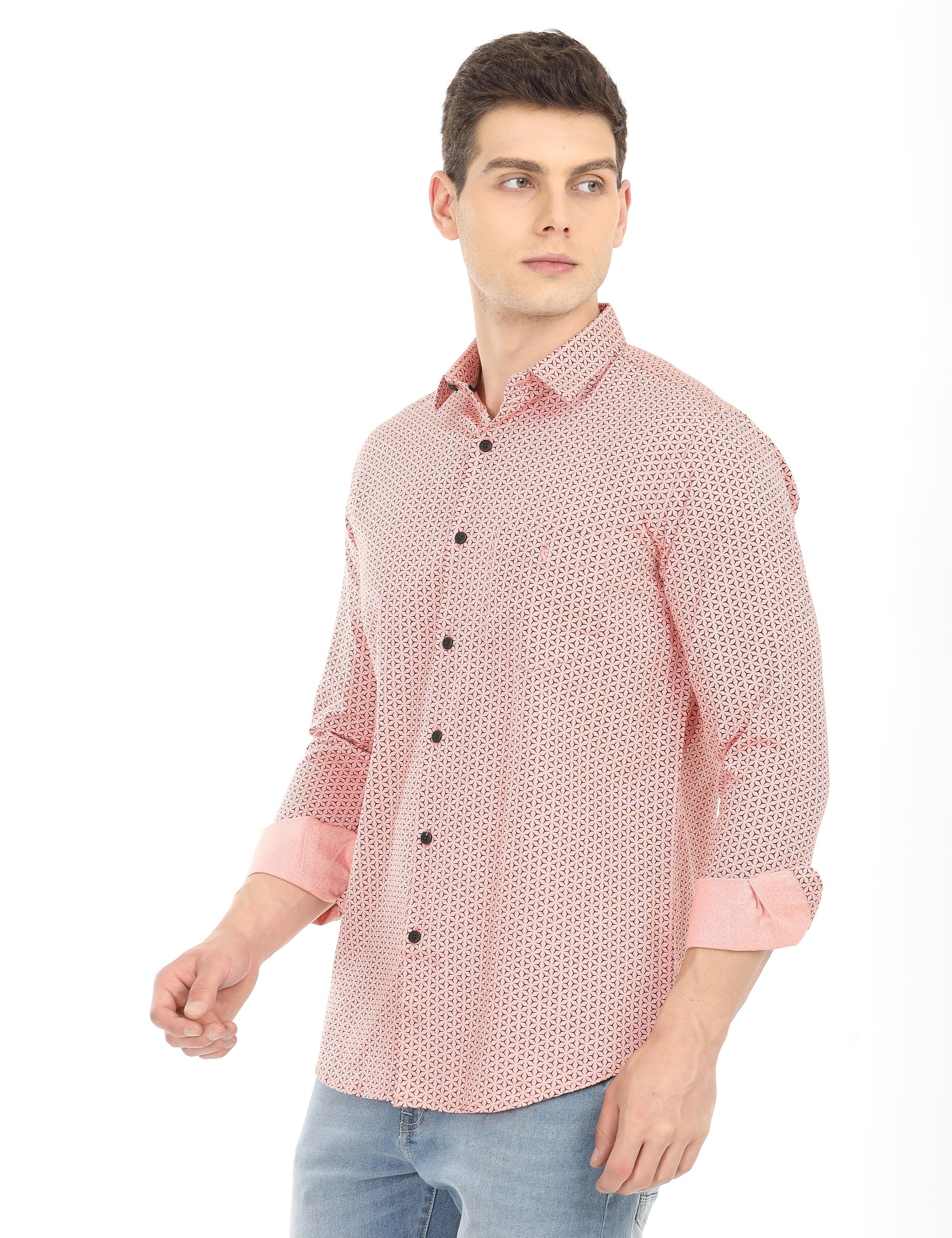 Men's Slim Fit Printed Full Sleeves Casual Shirt