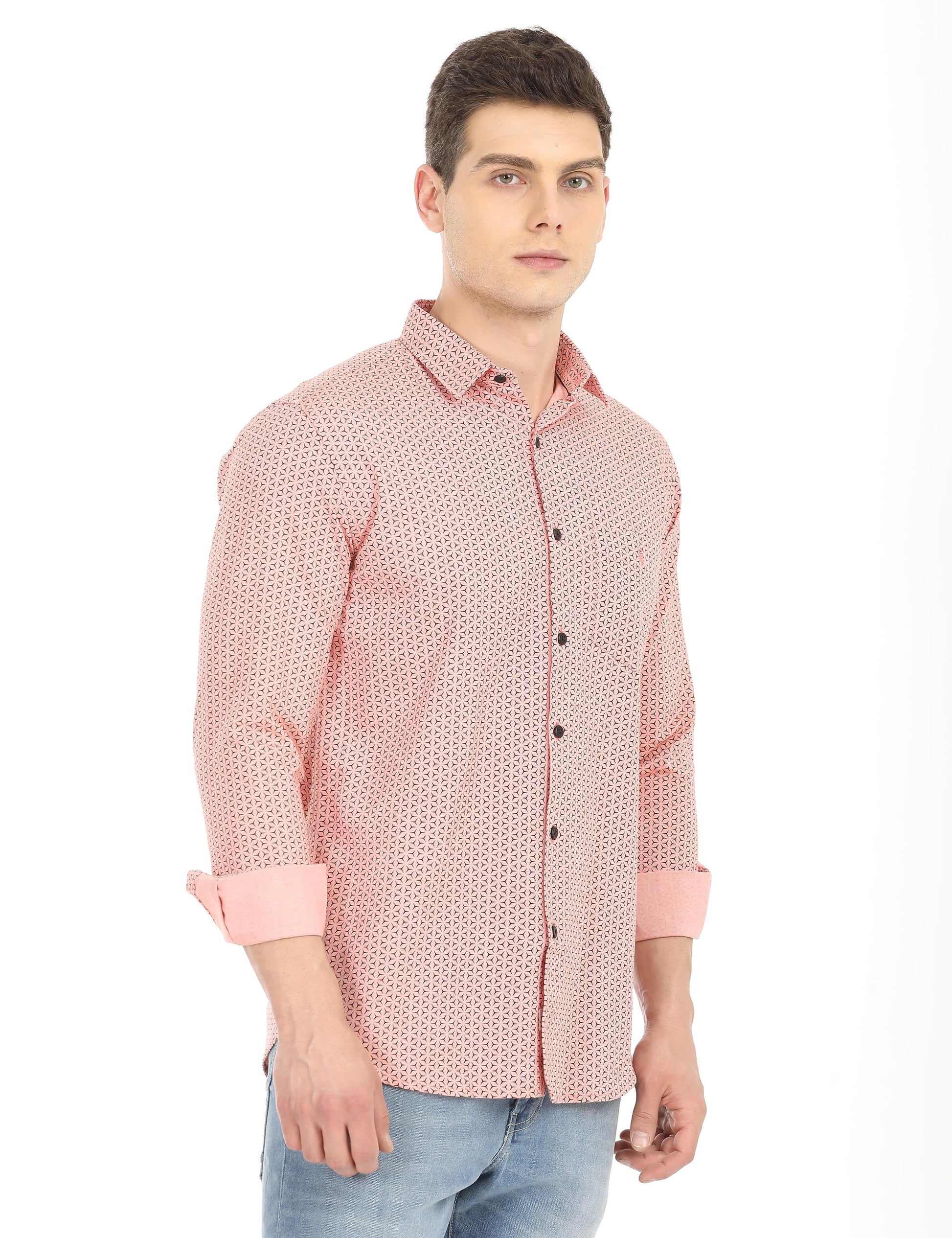 Men's Slim Fit Printed Full Sleeves Casual Shirt