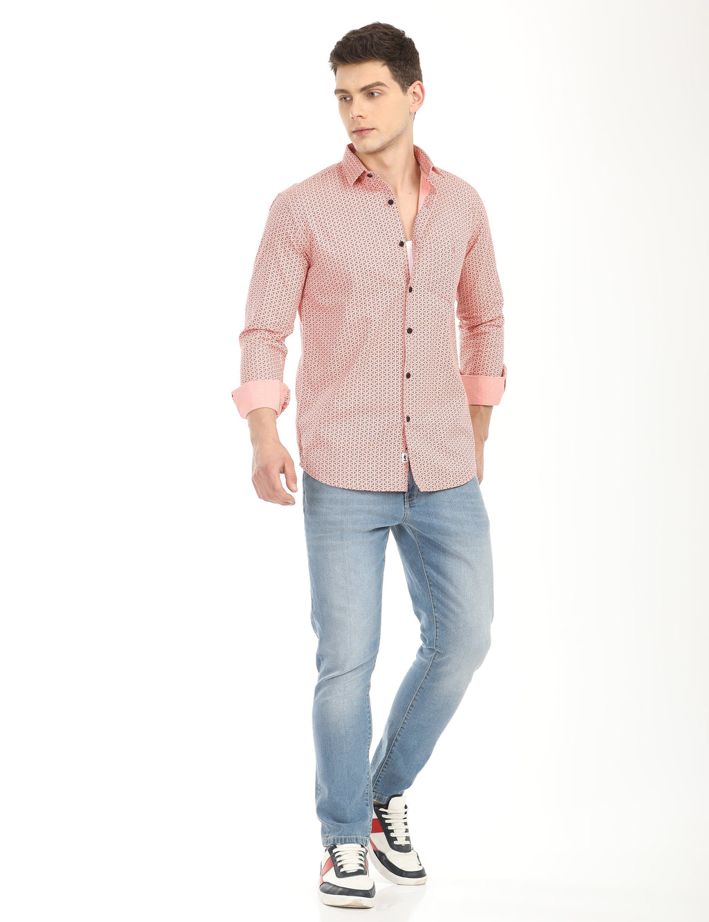 Men's Slim Fit Printed Full Sleeves Casual Shirt