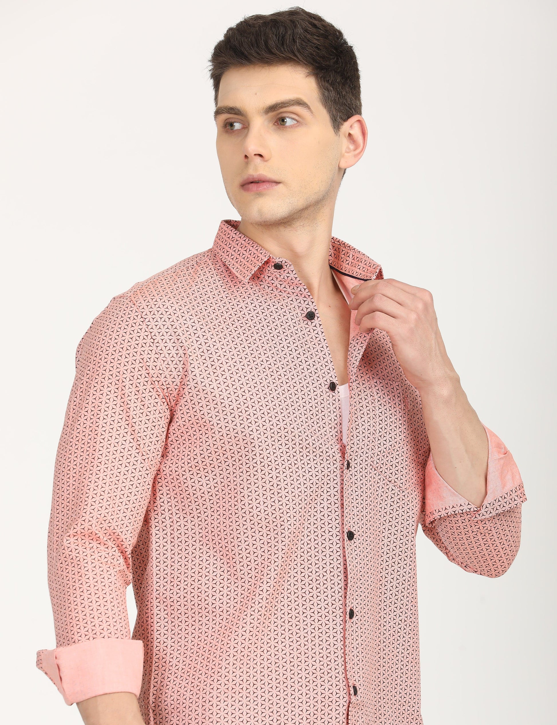 Men's Slim Fit Printed Full Sleeves Casual Shirt