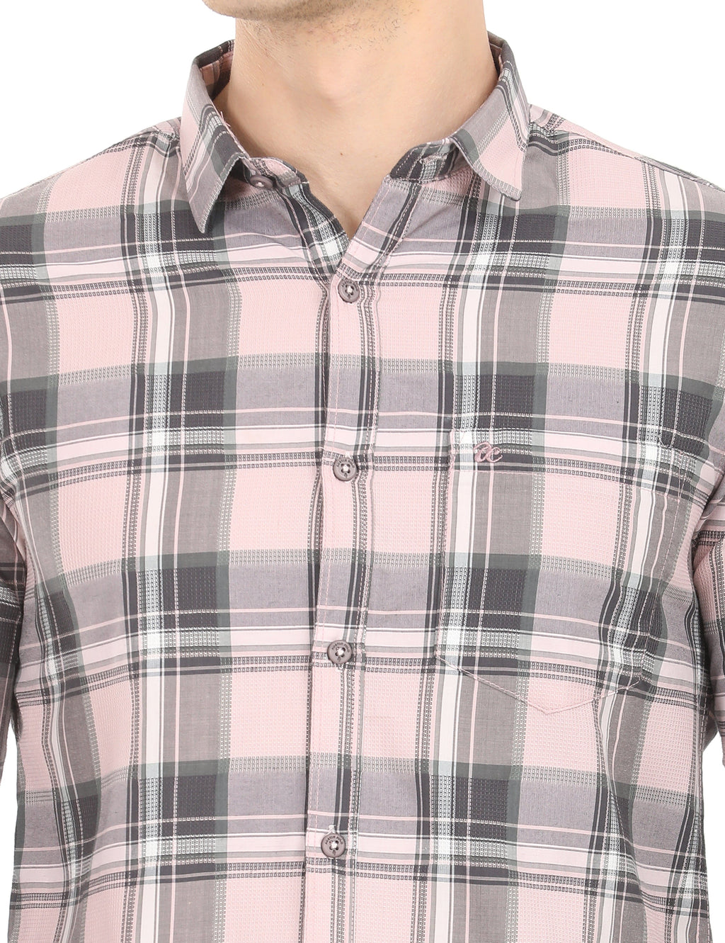 Men's Slim Fit Checks Full Sleeves Casual Shirt