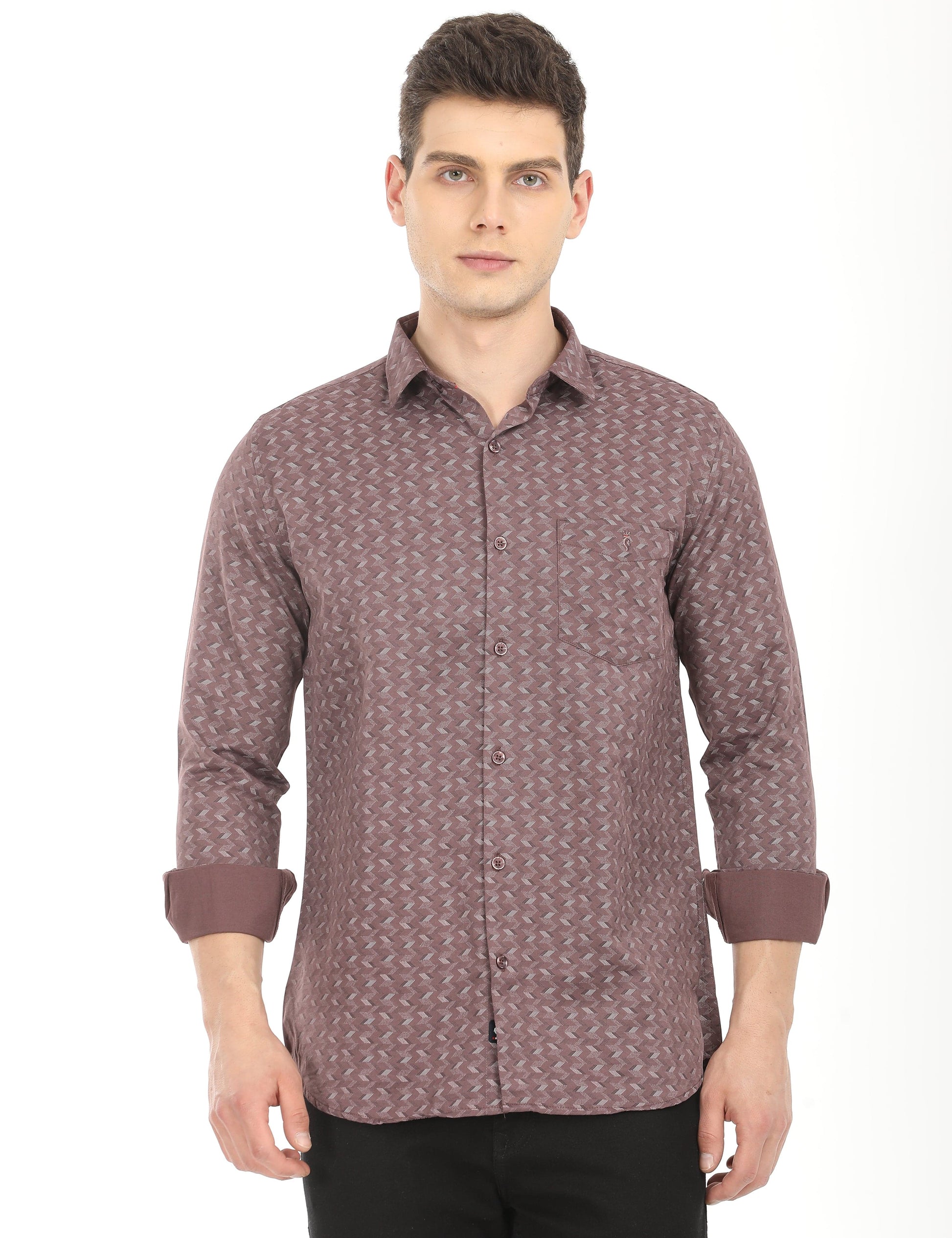 Men's Slim Fit Printed Full Sleeves Casual Shirt