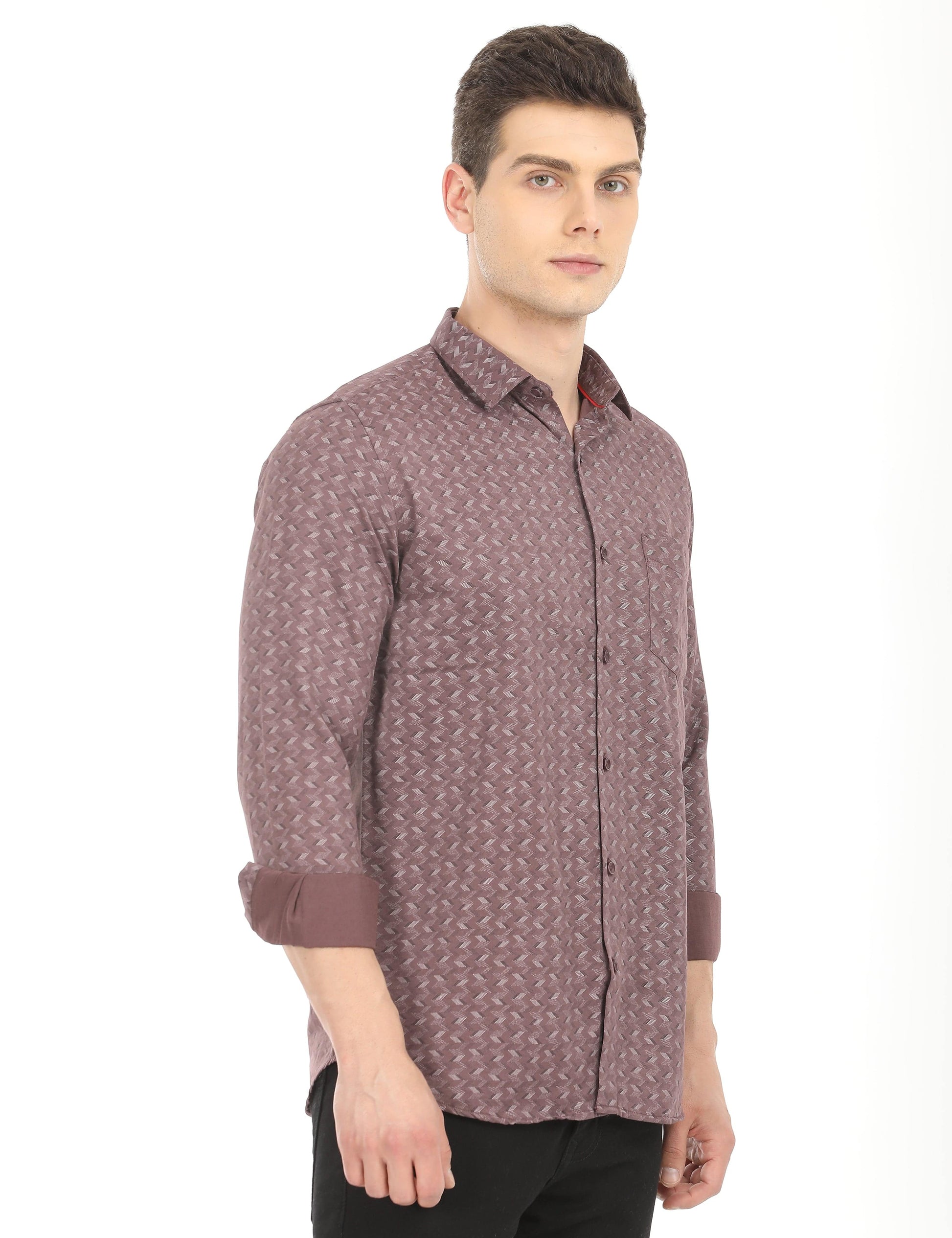 Men's Slim Fit Printed Full Sleeves Casual Shirt