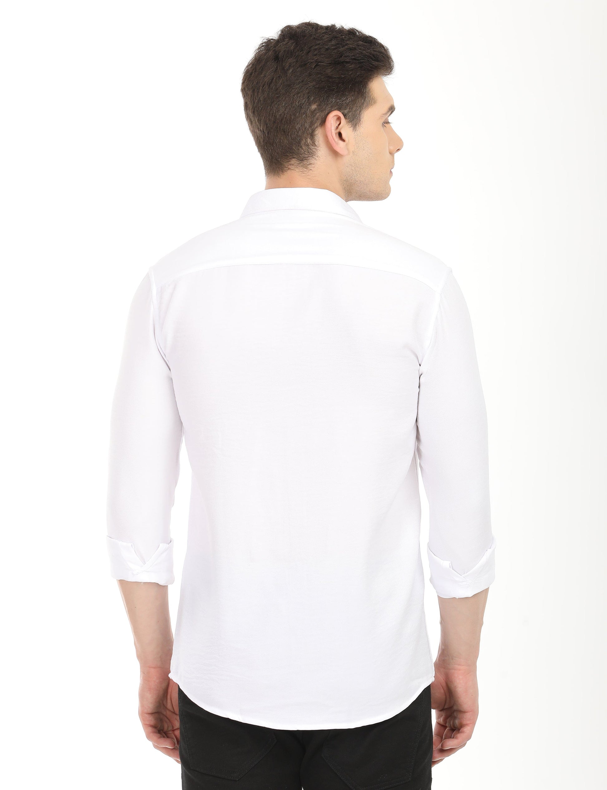 Men's Slim Fit Solid Full Sleeves Casual Shirt