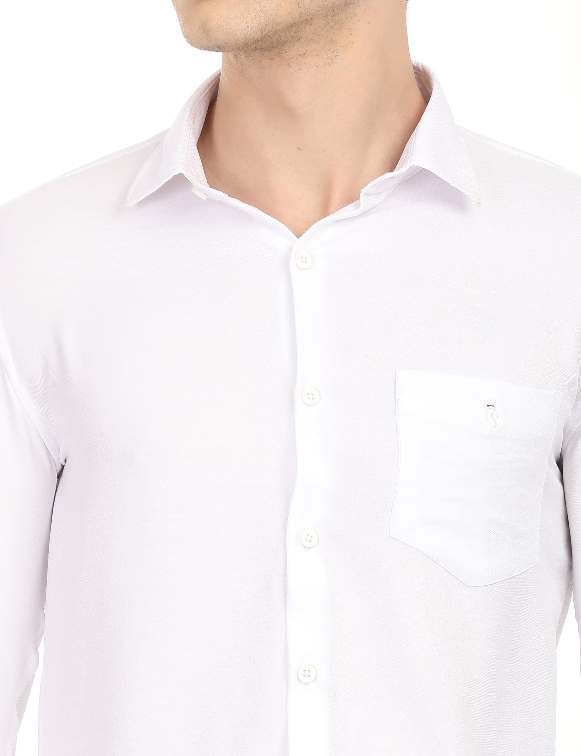 Men's Slim Fit Solid Full Sleeves Casual Shirt