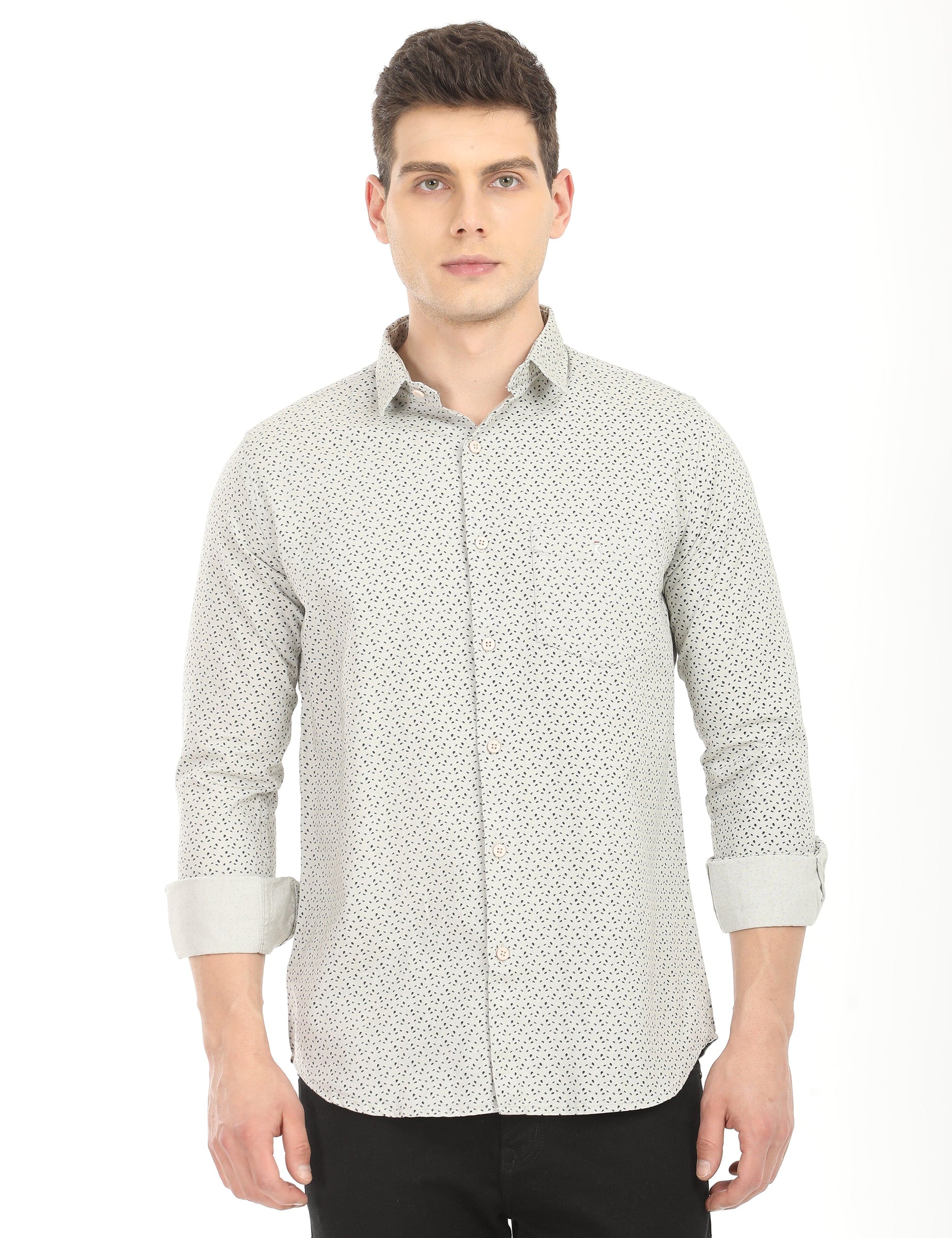 Men's Slim Fit Printed Full Sleeves Casual Shirt