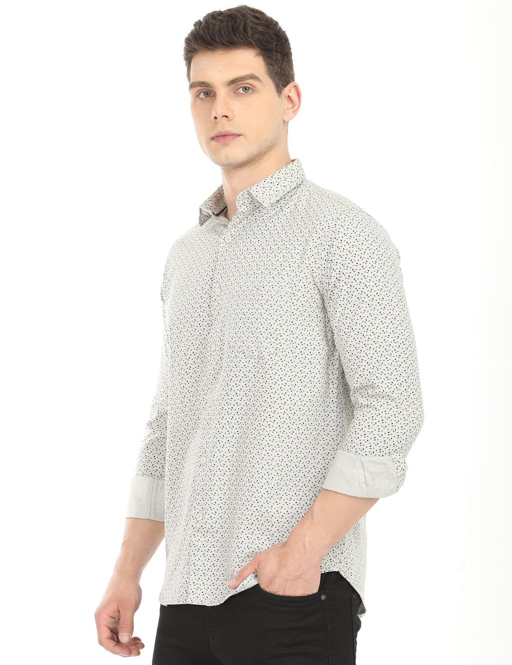 Men's Slim Fit Printed Full Sleeves Casual Shirt