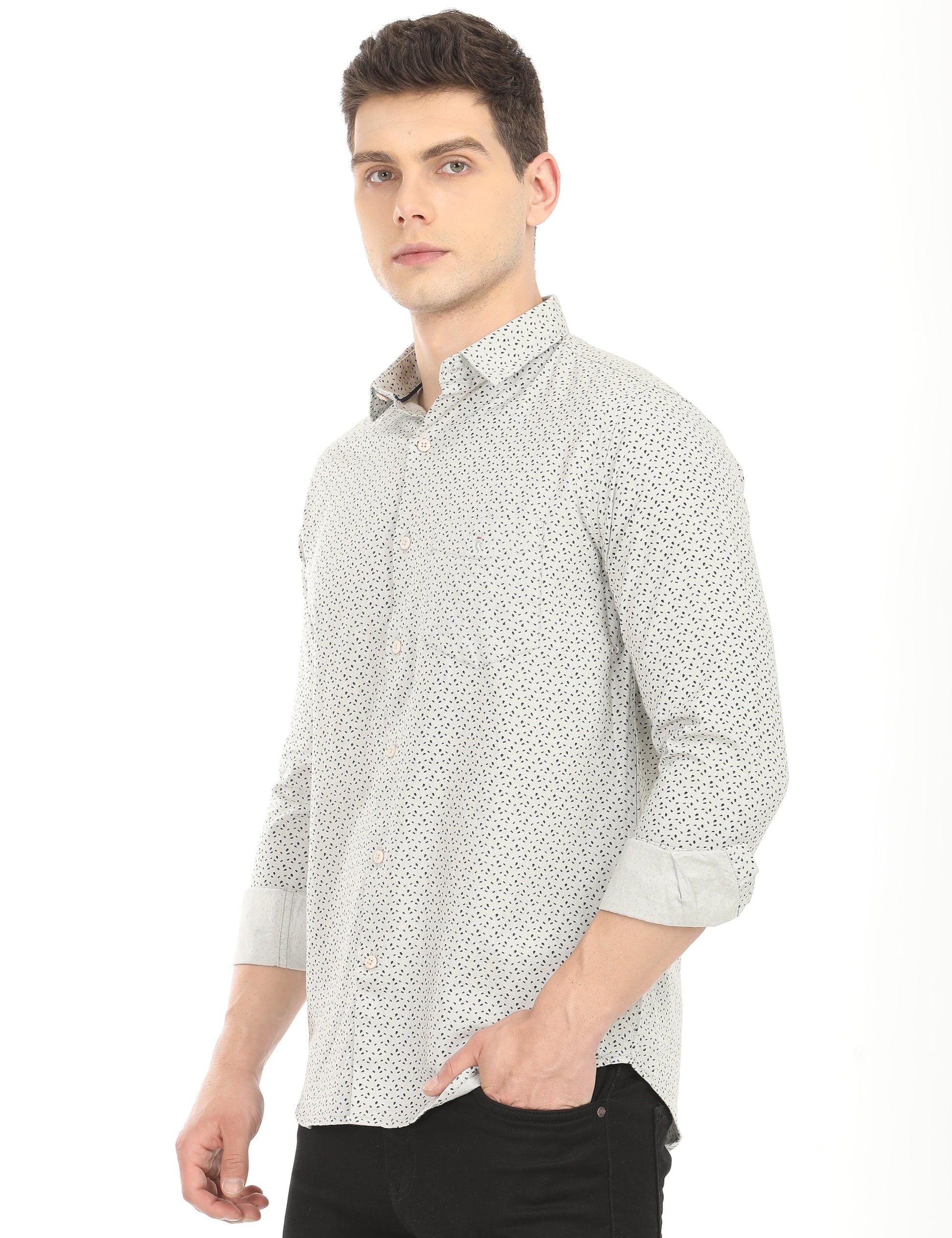 Men's Slim Fit Printed Full Sleeves Casual Shirt