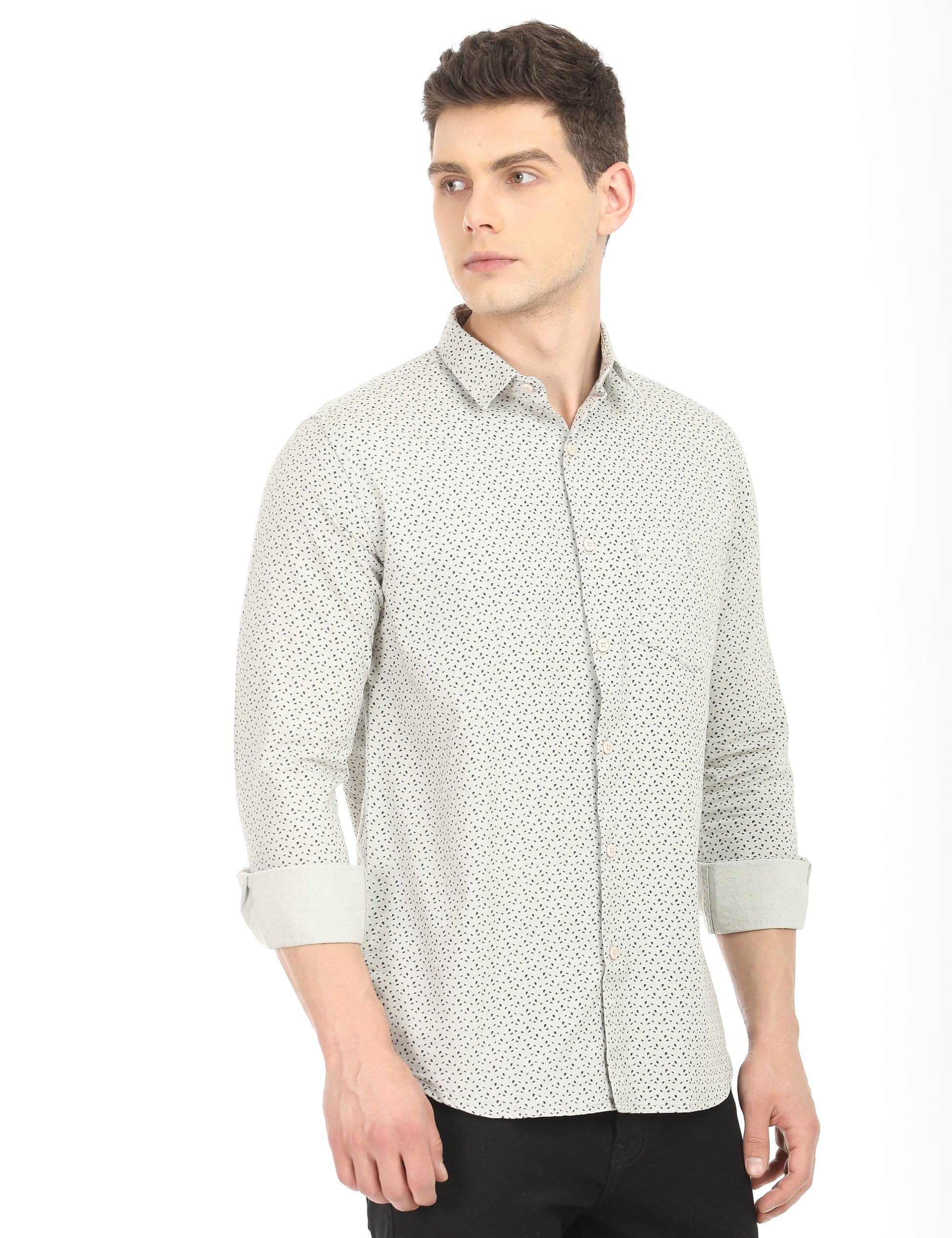 Men's Slim Fit Printed Full Sleeves Casual Shirt