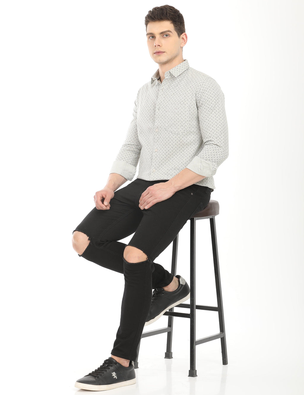 Men's Slim Fit Printed Full Sleeves Casual Shirt