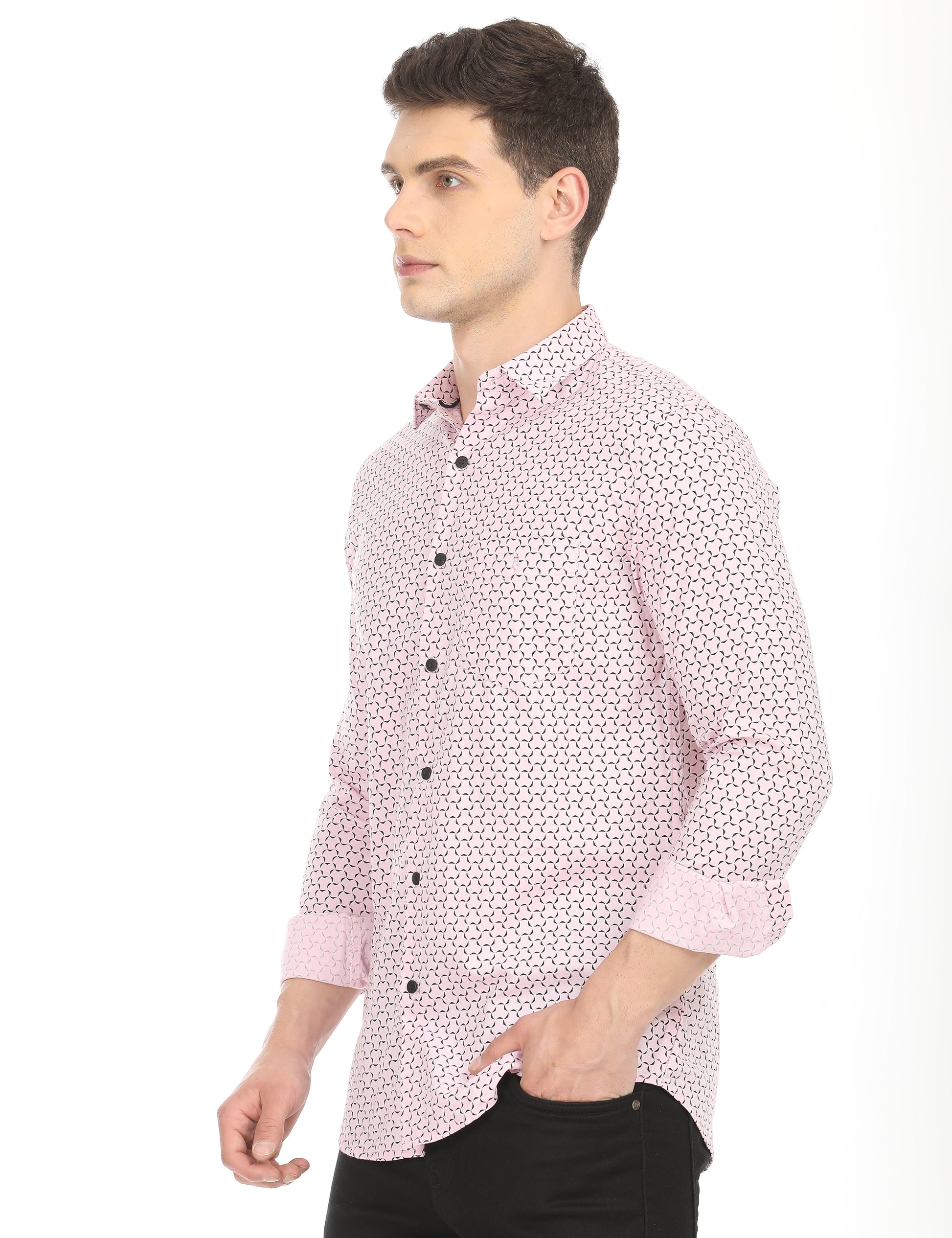 Men's Slim Fit Printed Full Sleeves Casual Shirt