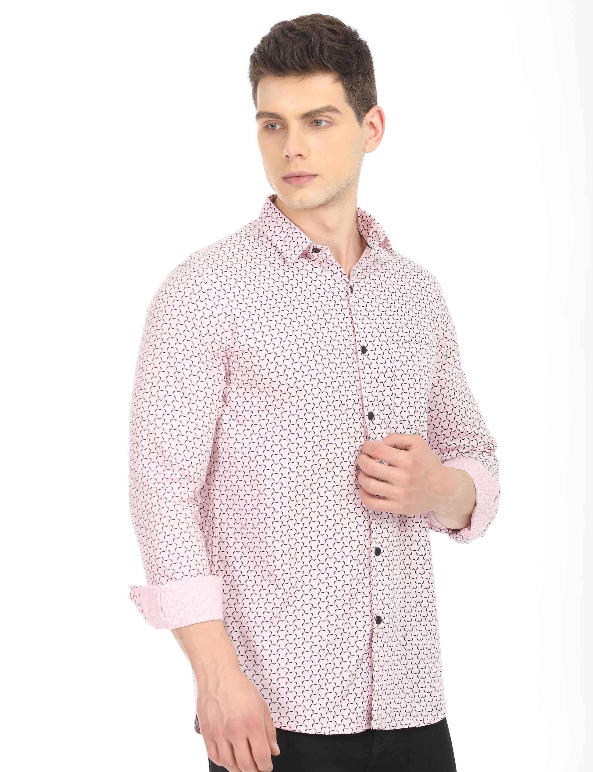 Men's Slim Fit Printed Full Sleeves Casual Shirt