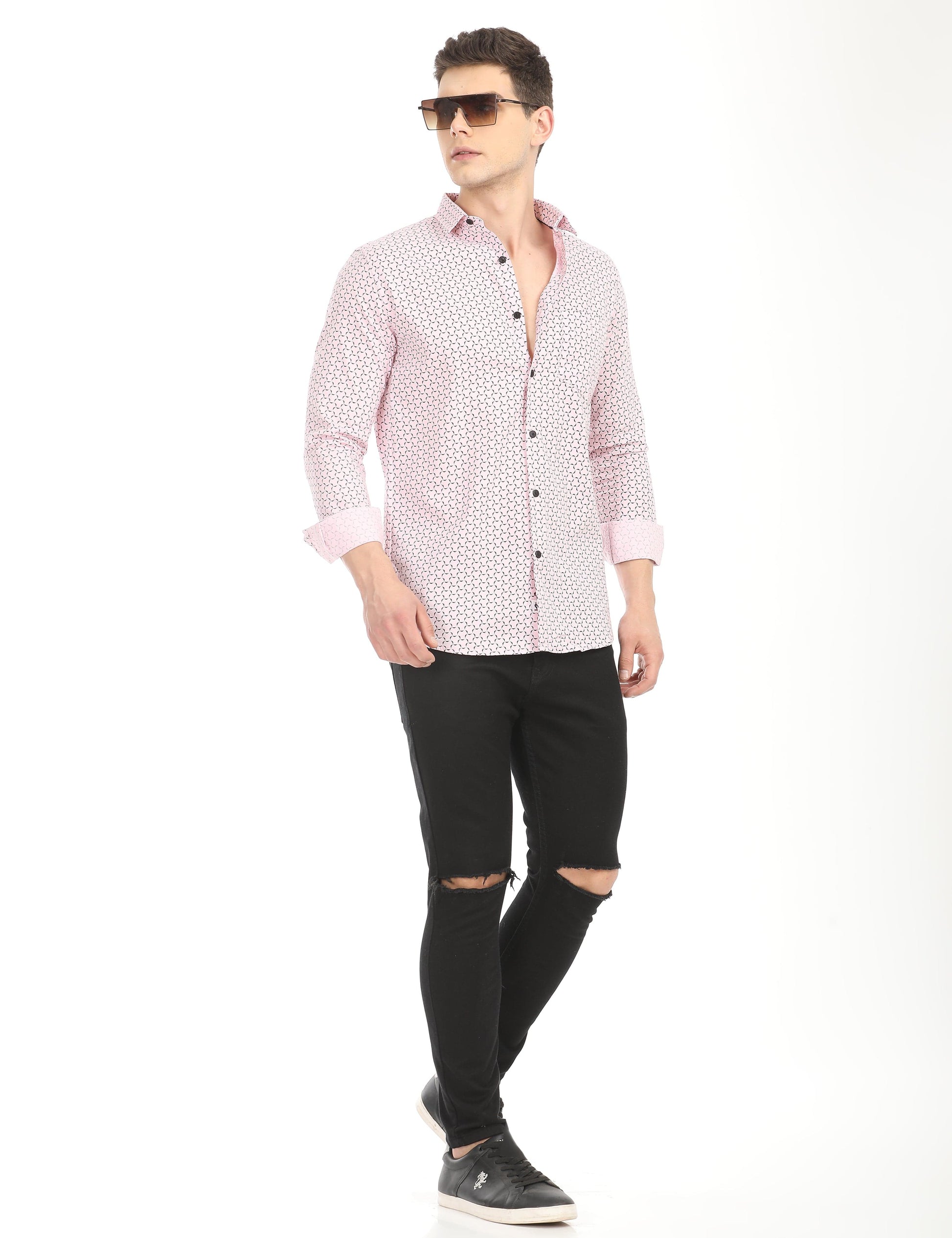 Men's Slim Fit Printed Full Sleeves Casual Shirt