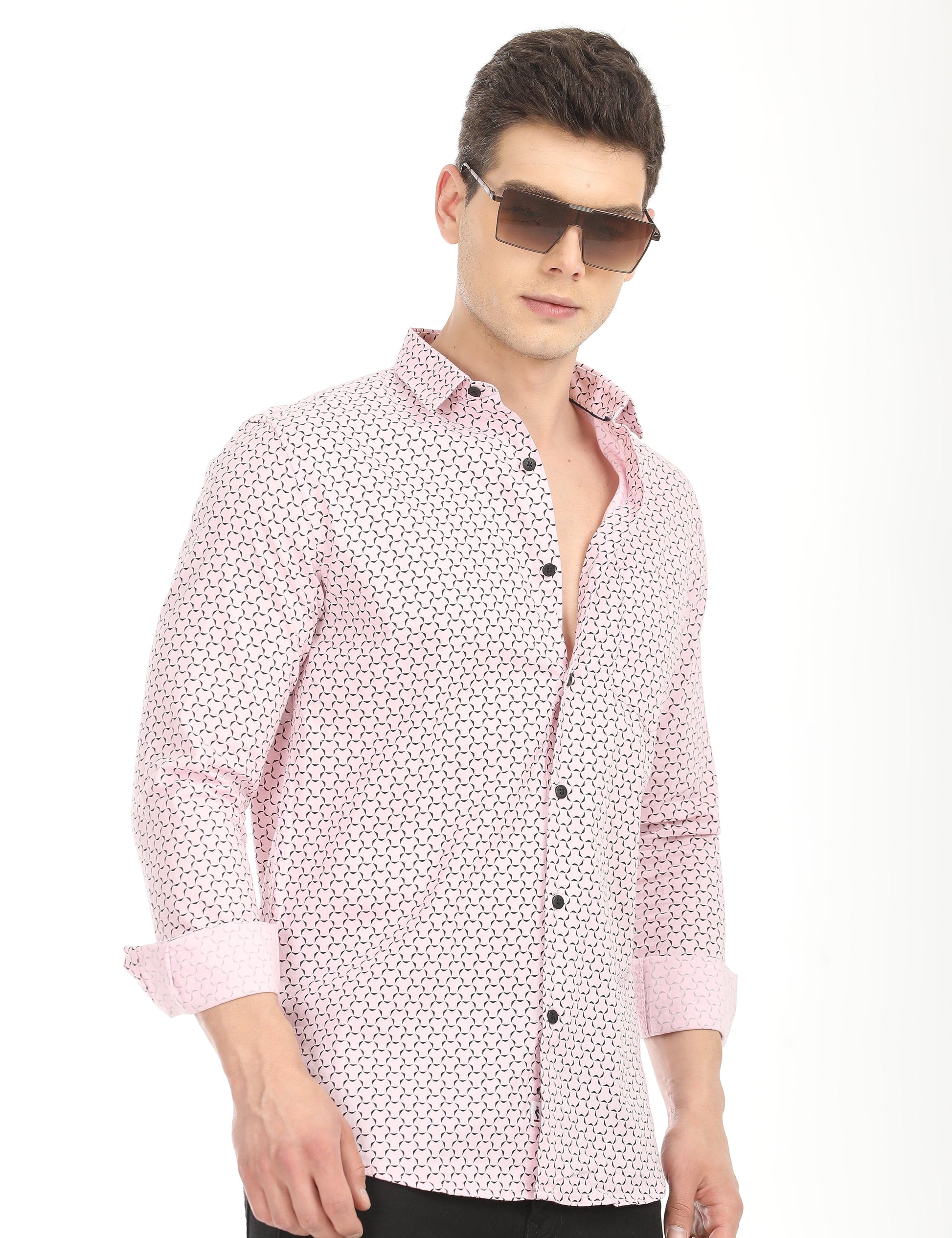 Men's Slim Fit Printed Full Sleeves Casual Shirt