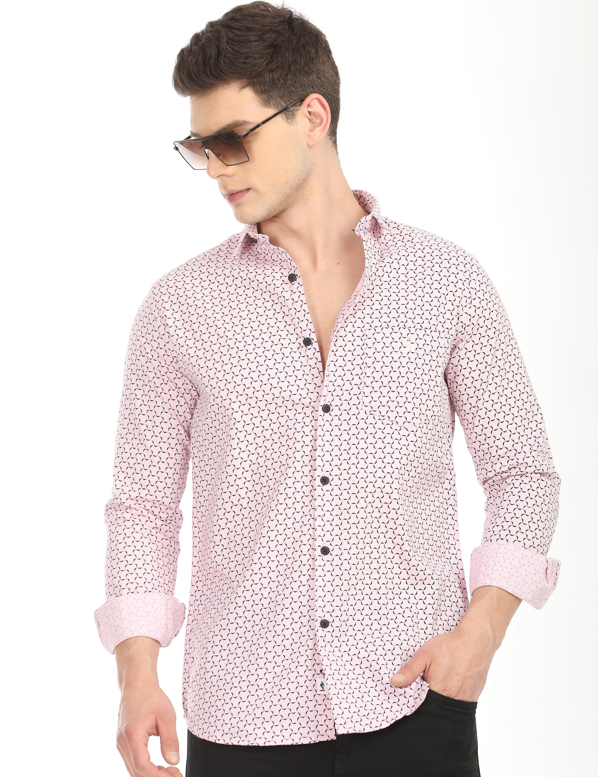 Men's Slim Fit Printed Full Sleeves Casual Shirt