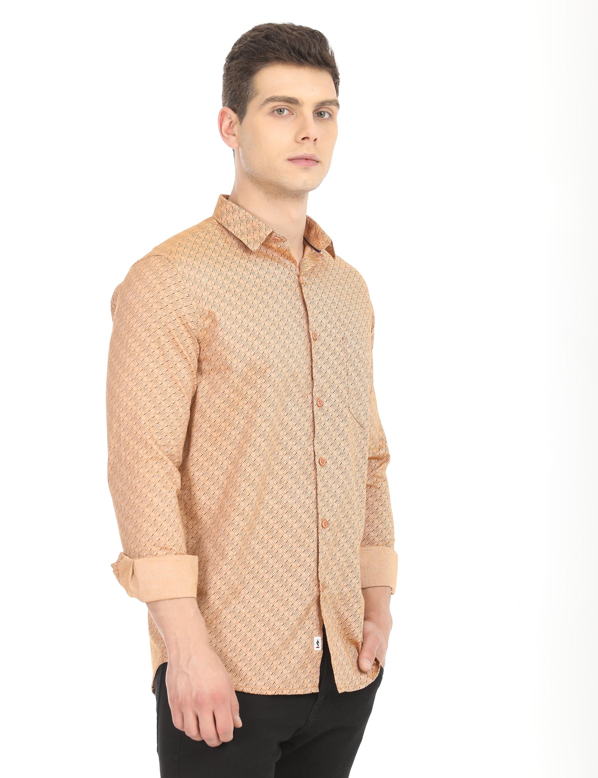 Men's Slim Fit Printed Full Sleeves Casual Shirt