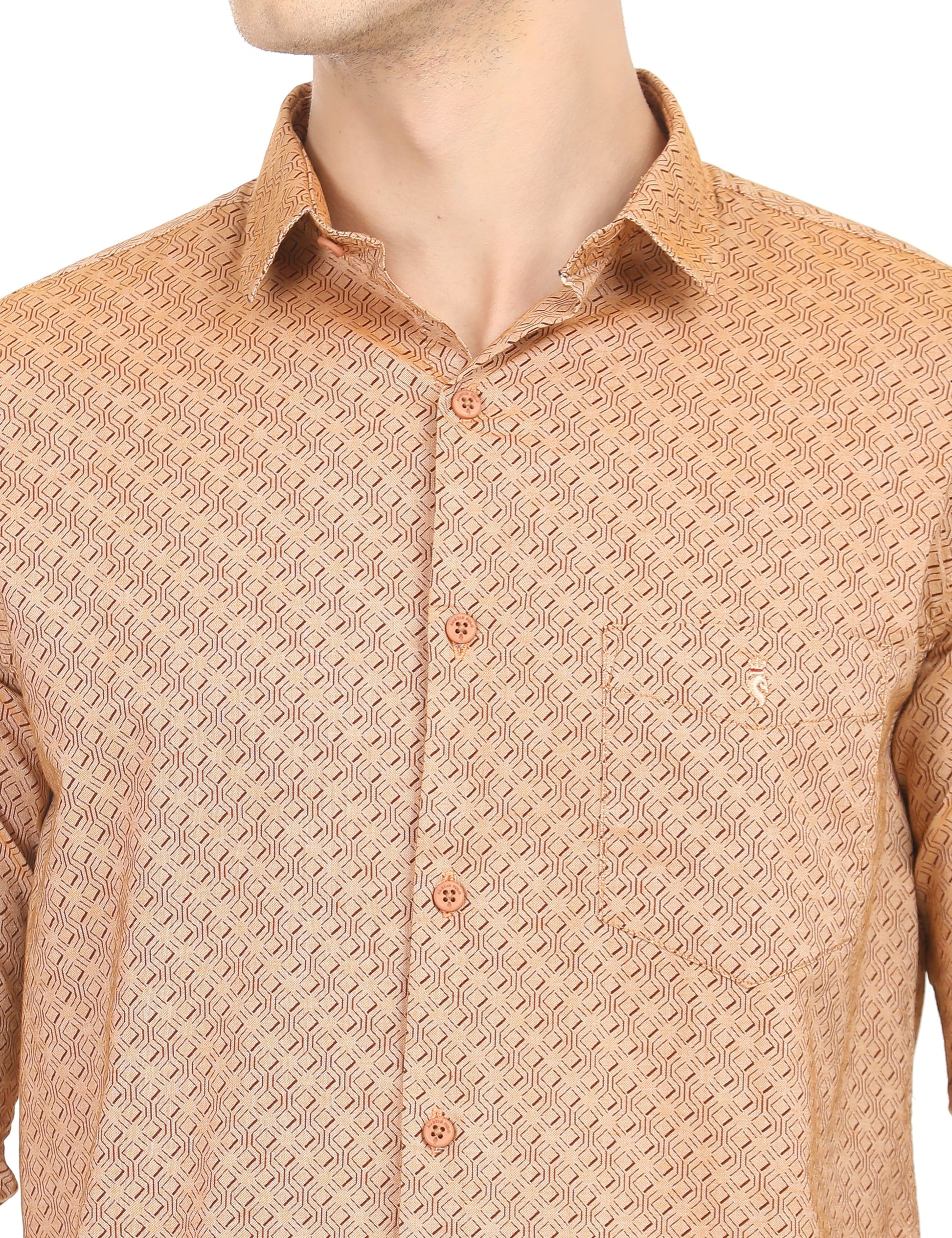 Men's Slim Fit Printed Full Sleeves Casual Shirt