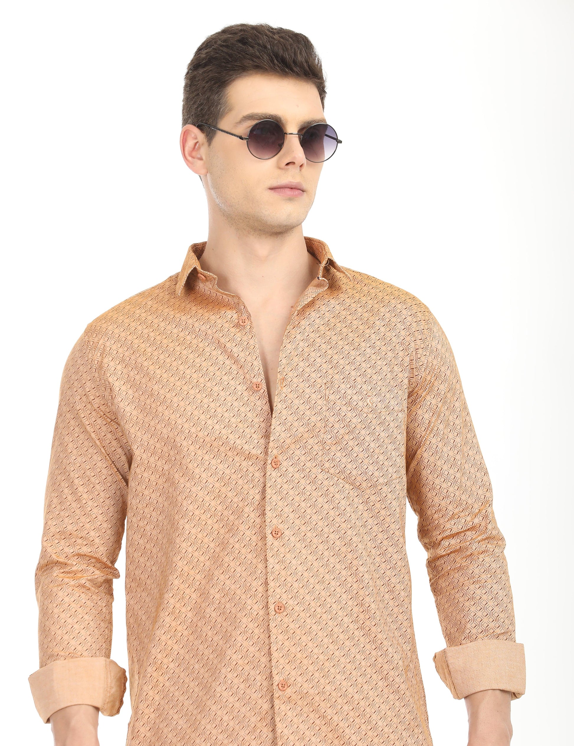 Men's Slim Fit Printed Full Sleeves Casual Shirt