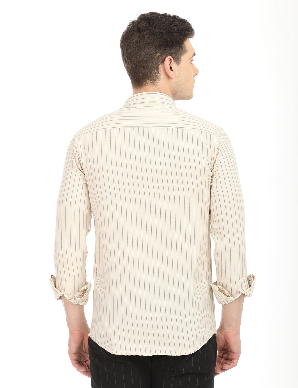 Men's Slim Fit Stripes Full Sleeves Casual Shirt