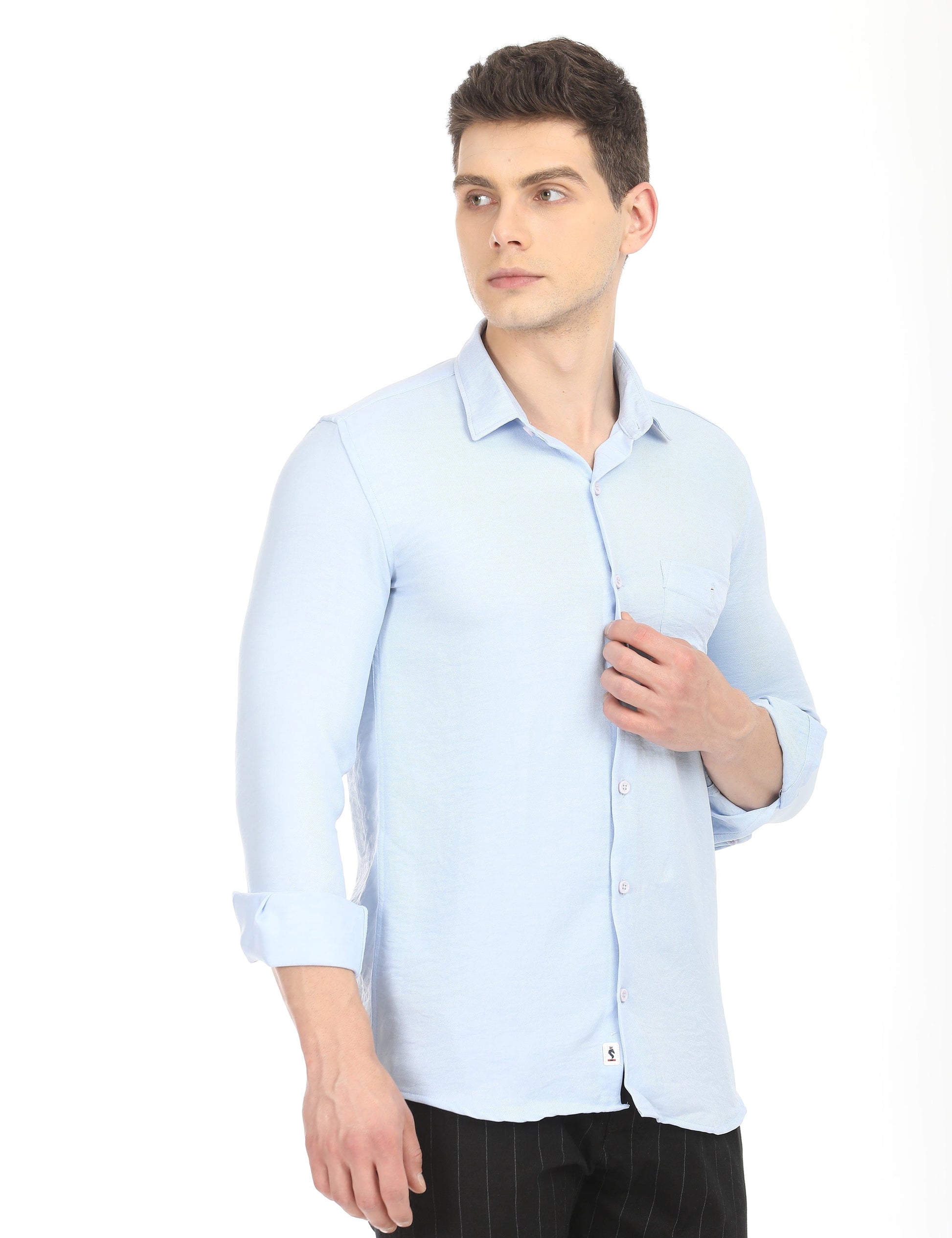 Men's Slim Fit Solid Full Sleeves Casual Shirt