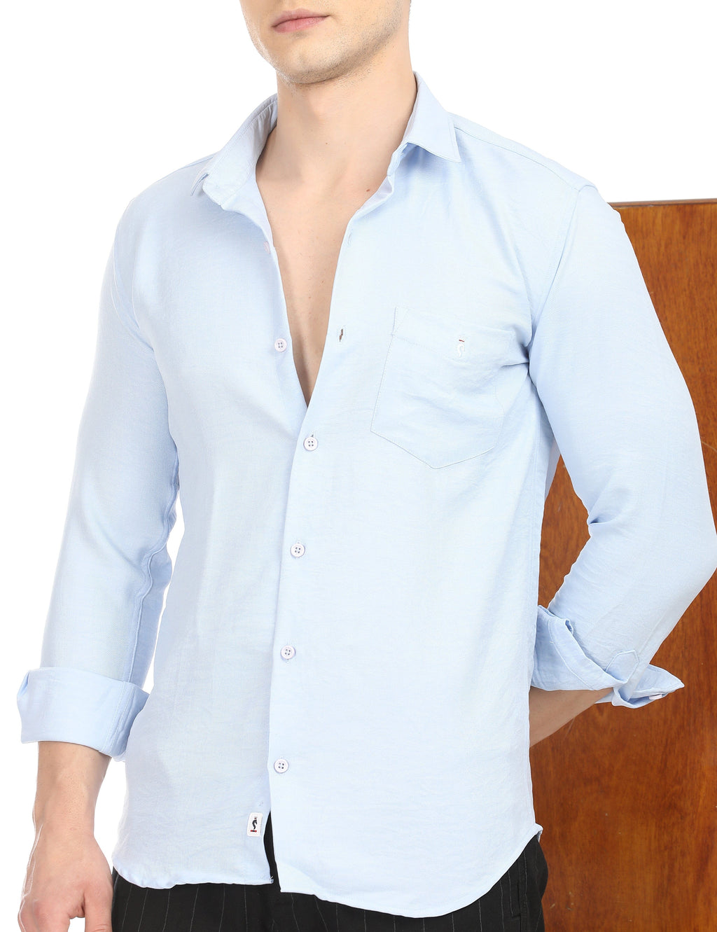 Men's Slim Fit Solid Full Sleeves Casual Shirt