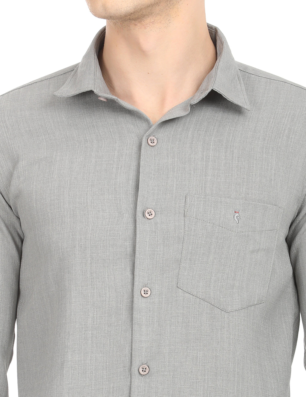 Men's Slim Fit Solid Full Sleeves Casual Shirt