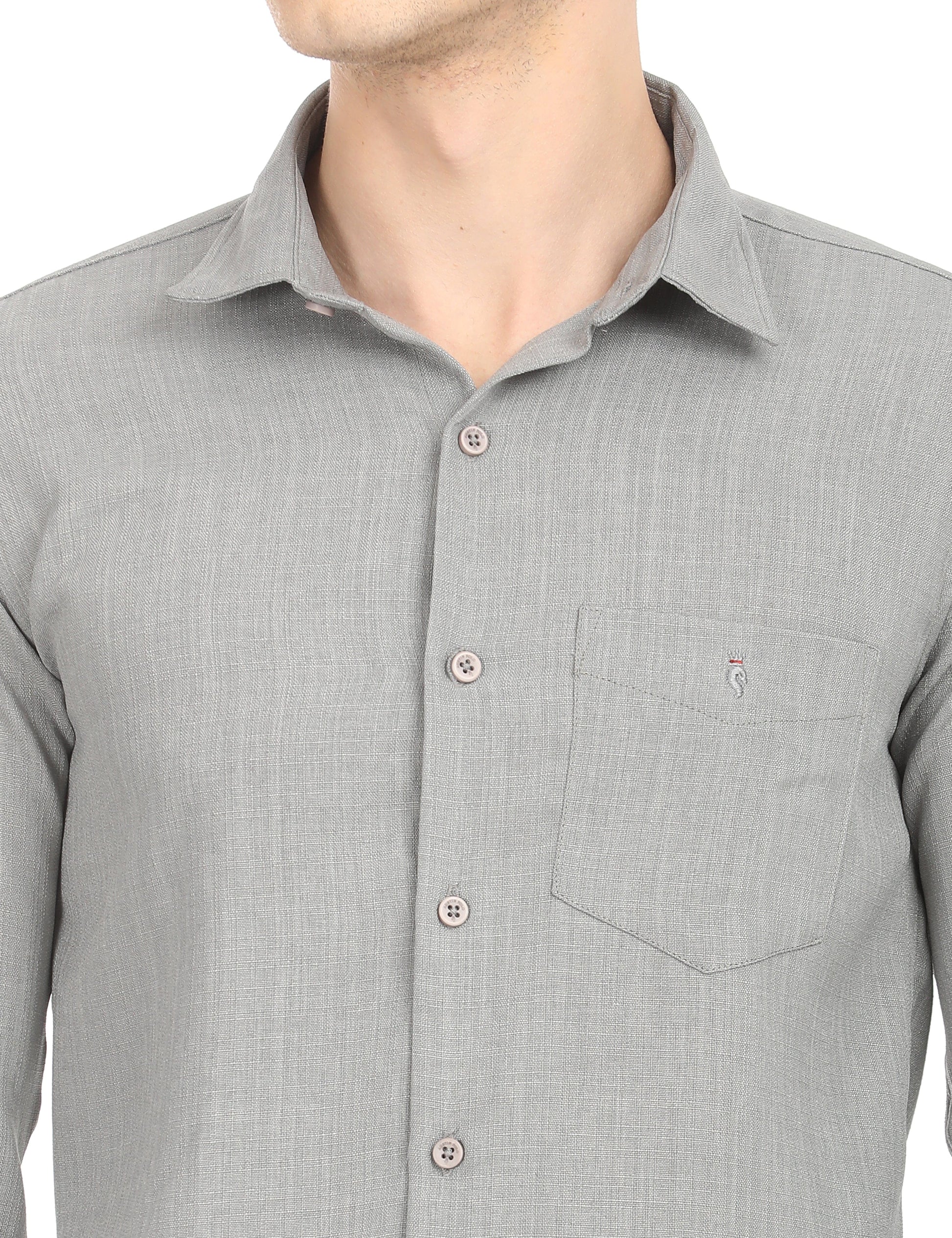Men's Slim Fit Solid Full Sleeves Casual Shirt