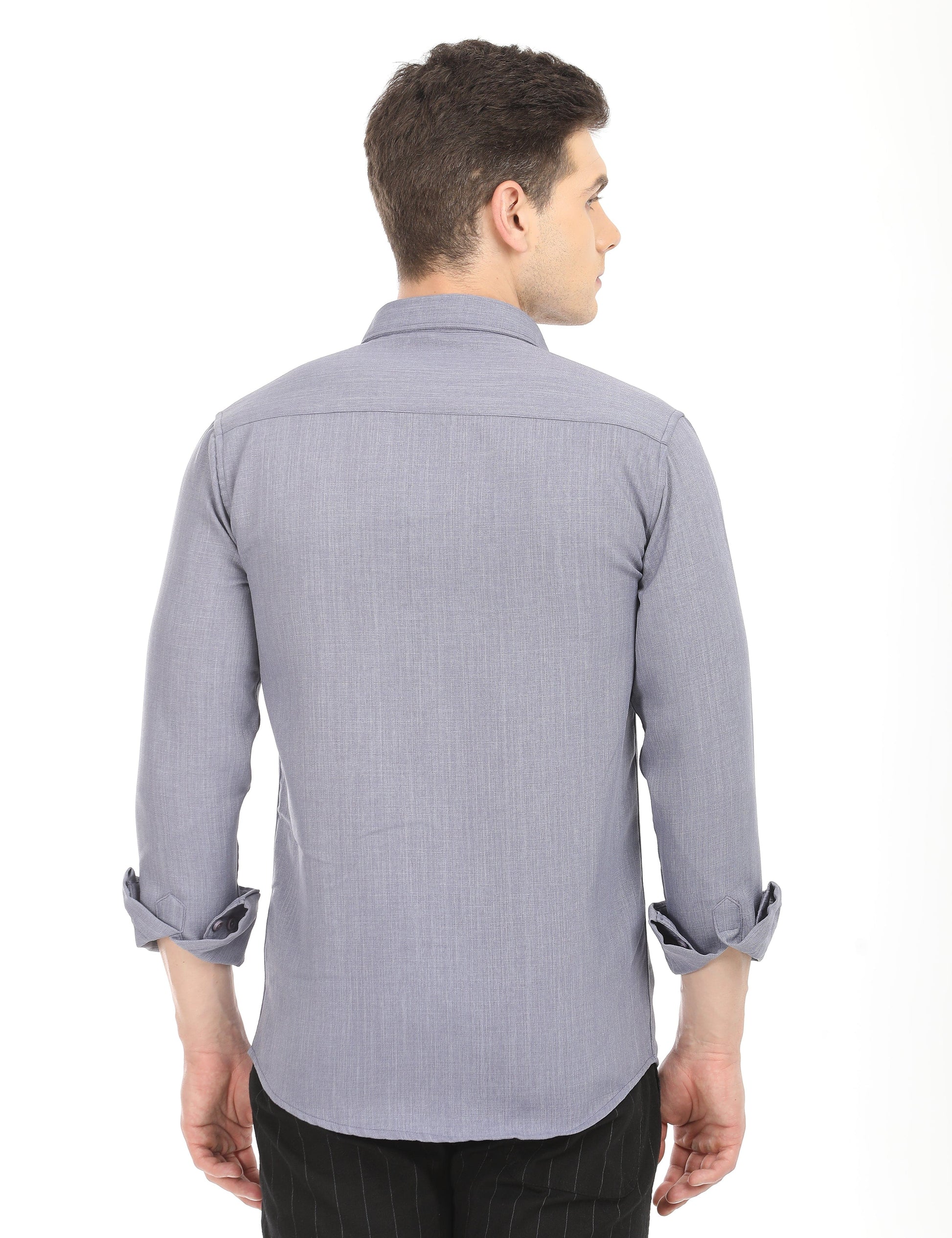 Men's Slim Fit Solid Full Sleeves Casual Shirt