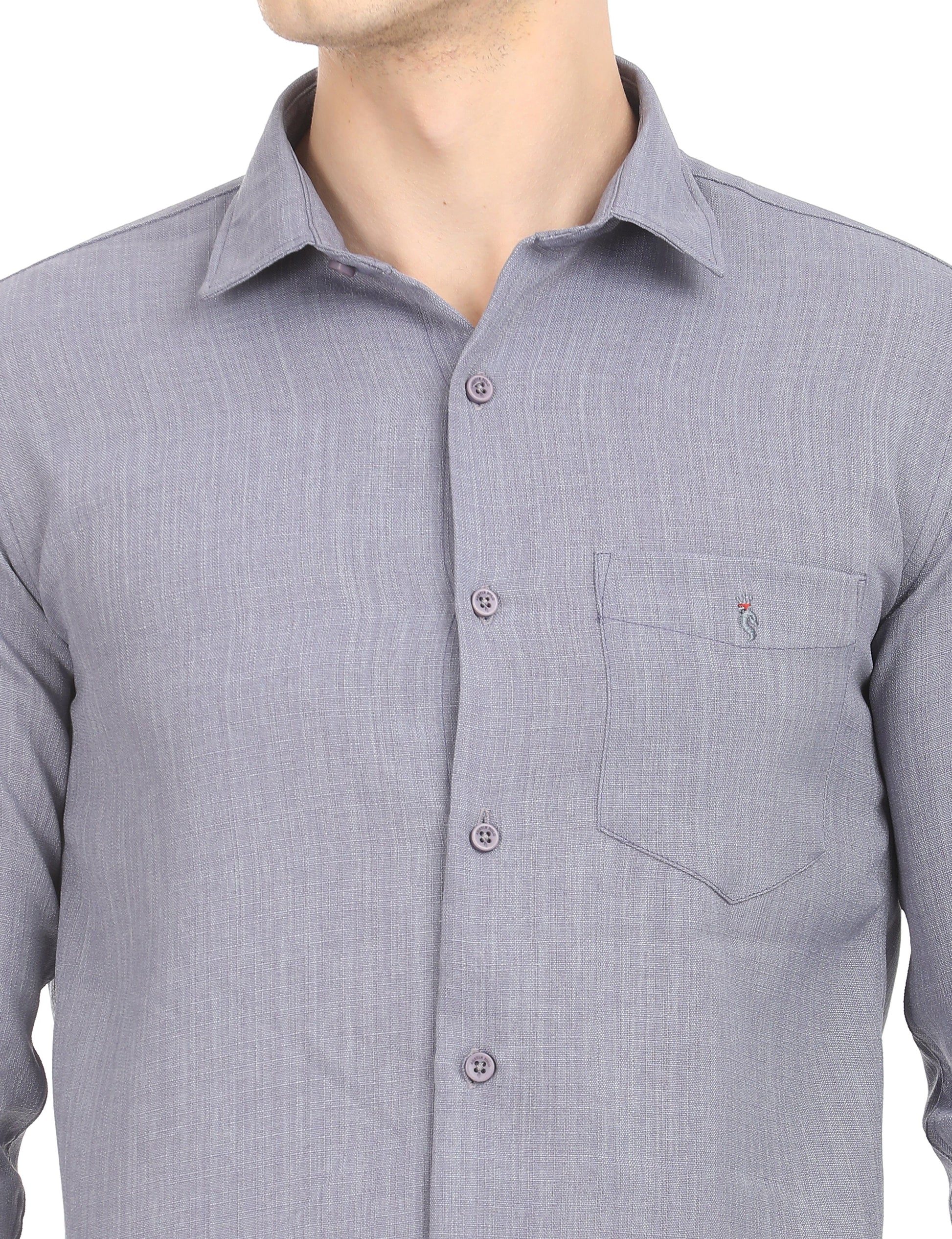 Men's Slim Fit Solid Full Sleeves Casual Shirt