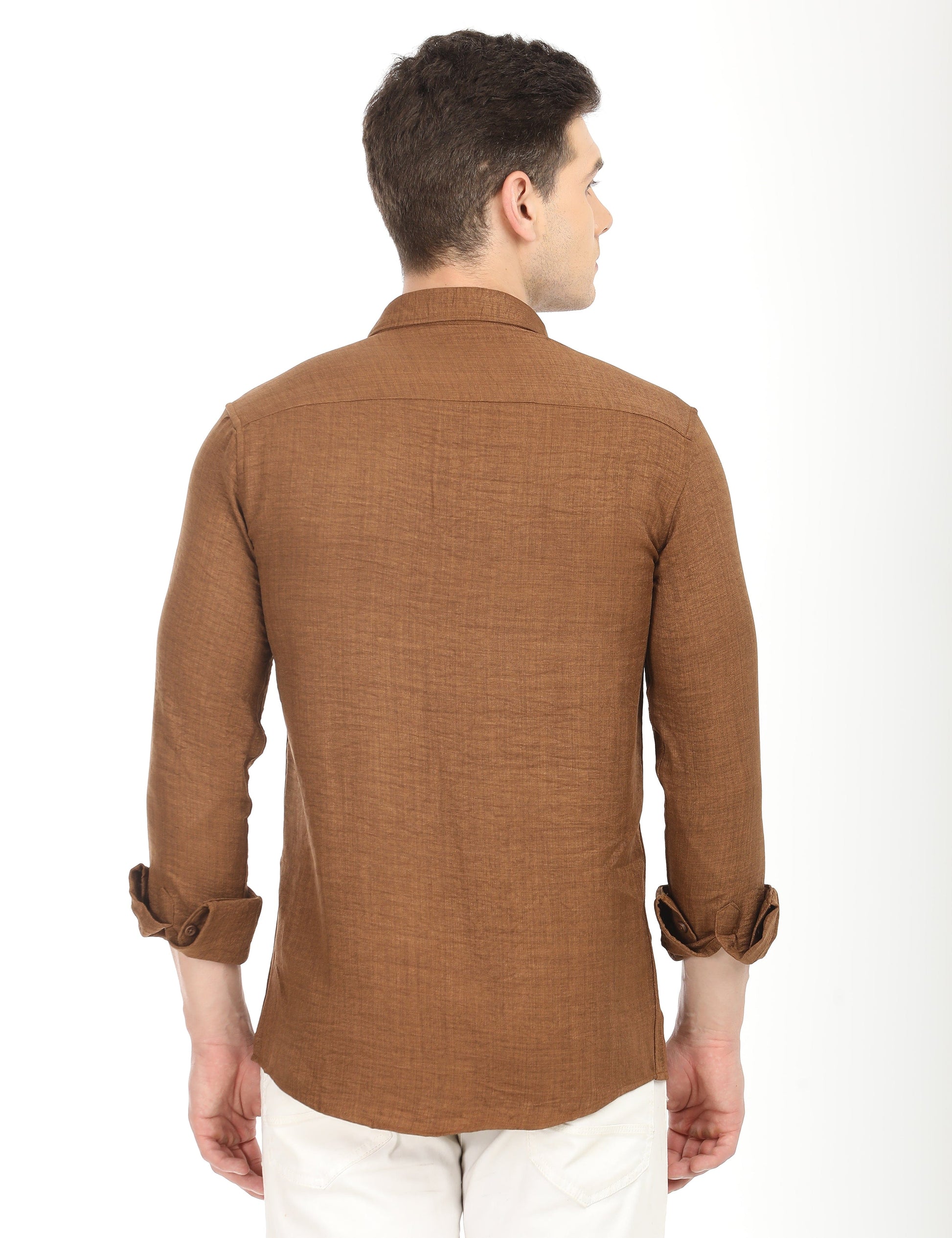 Men's Slim Fit Solid Full Sleeves Casual Shirt