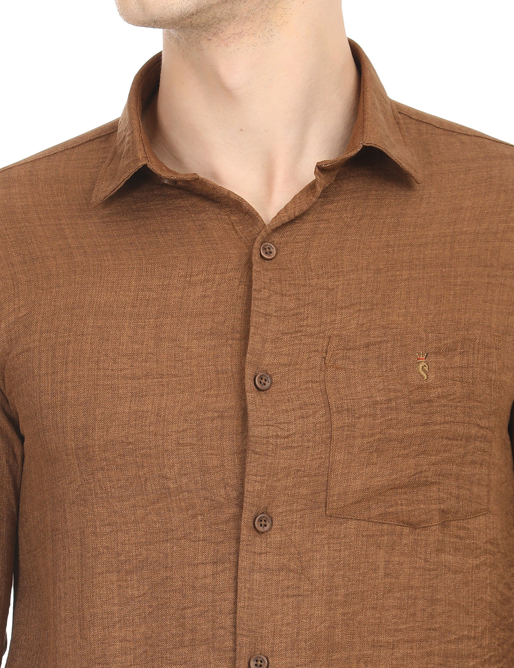 Men's Slim Fit Solid Full Sleeves Casual Shirt