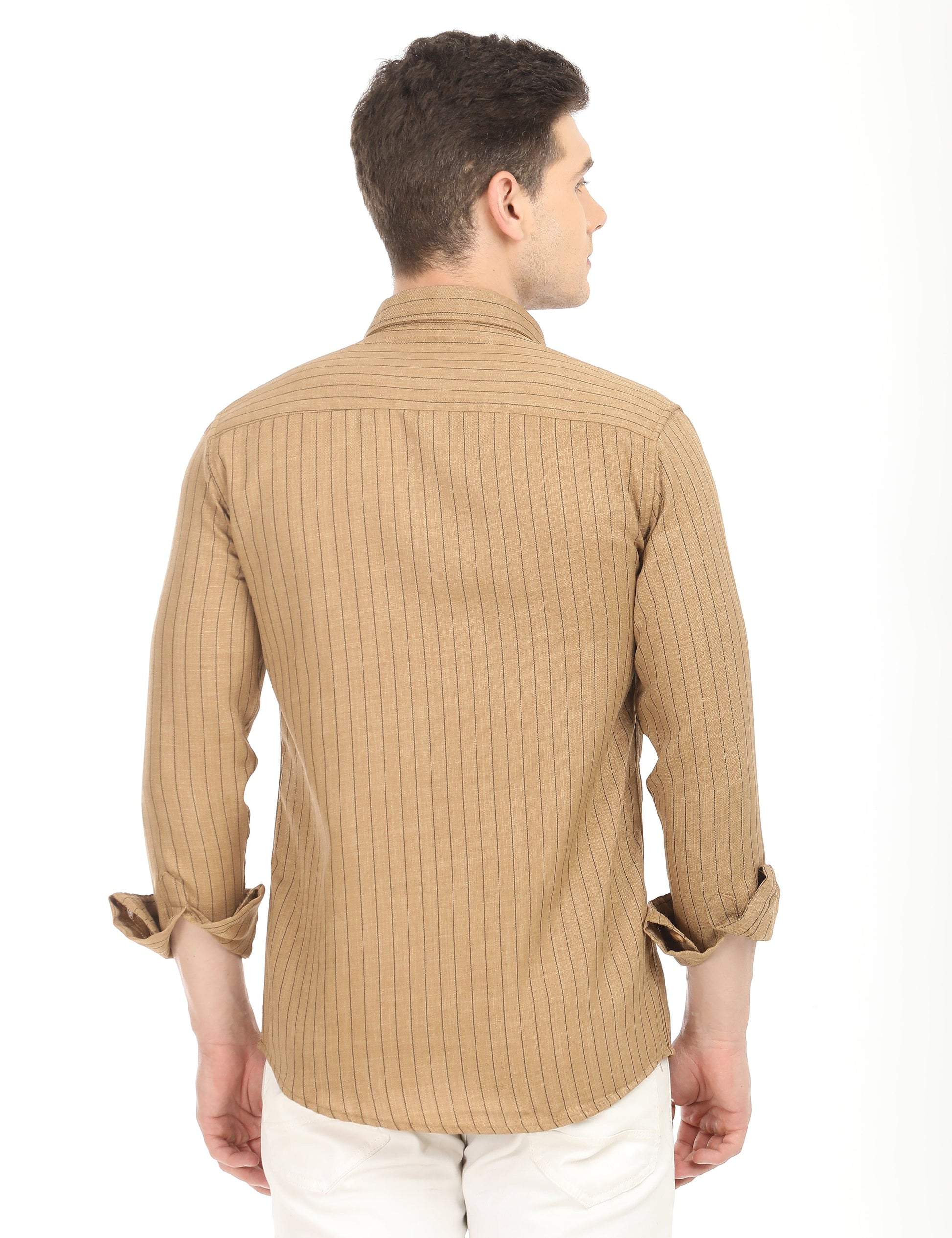 Men's Slim Fit Stripes Full Sleeves Casual Shirt
