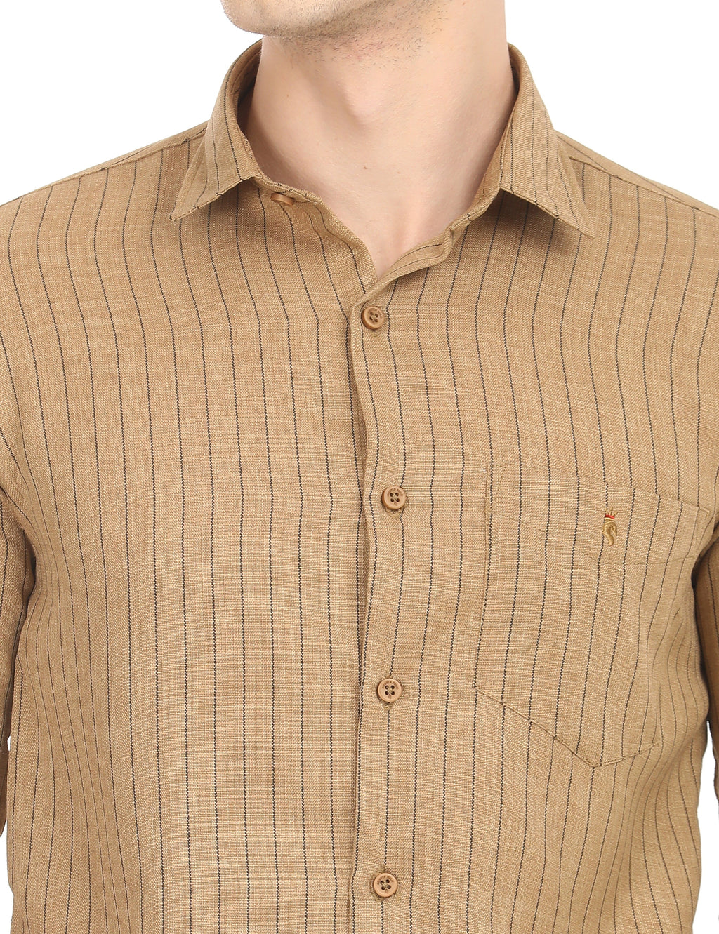 Men's Slim Fit Stripes Full Sleeves Casual Shirt