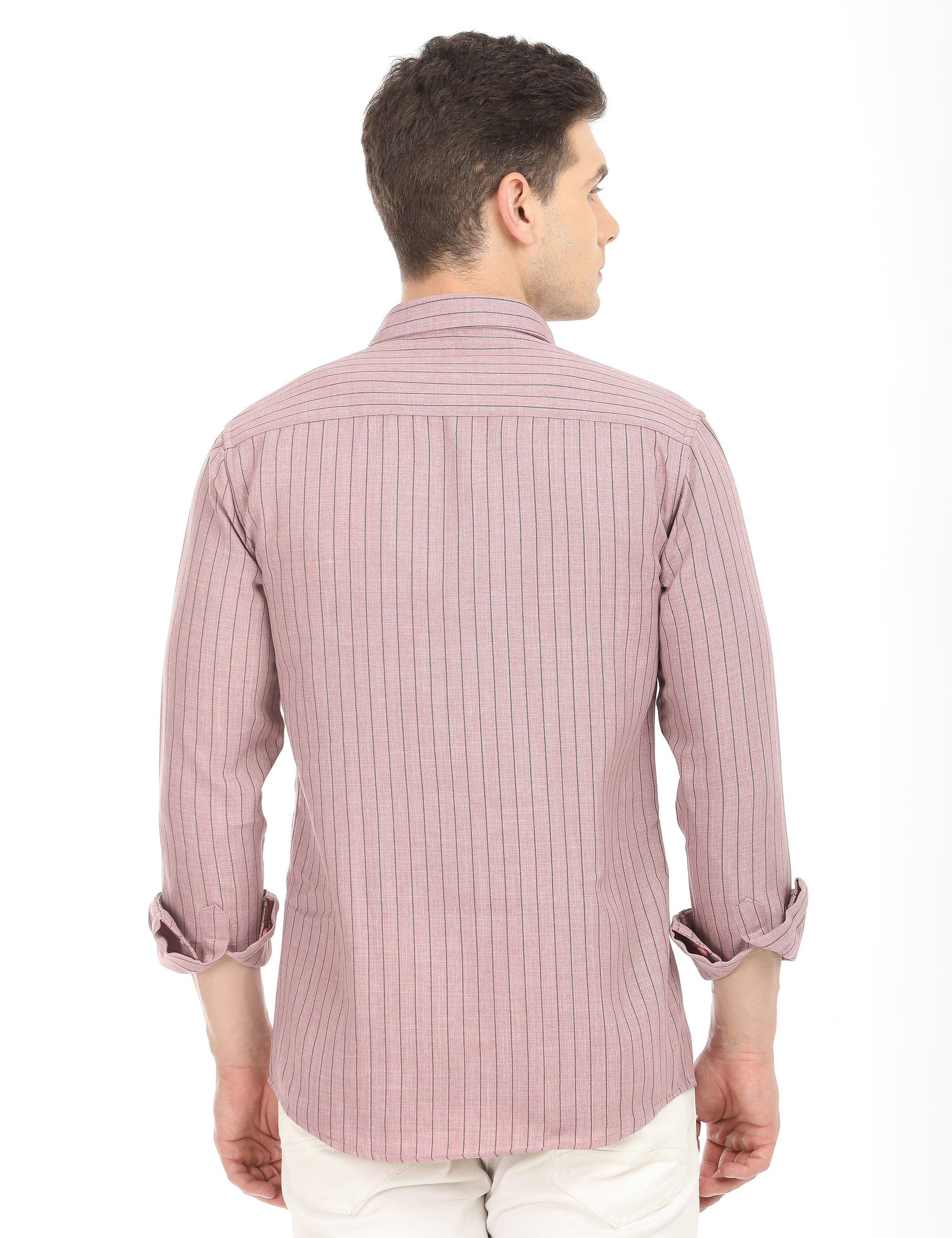 Men's Slim Fit Stripes Full Sleeves Casual Shirt
