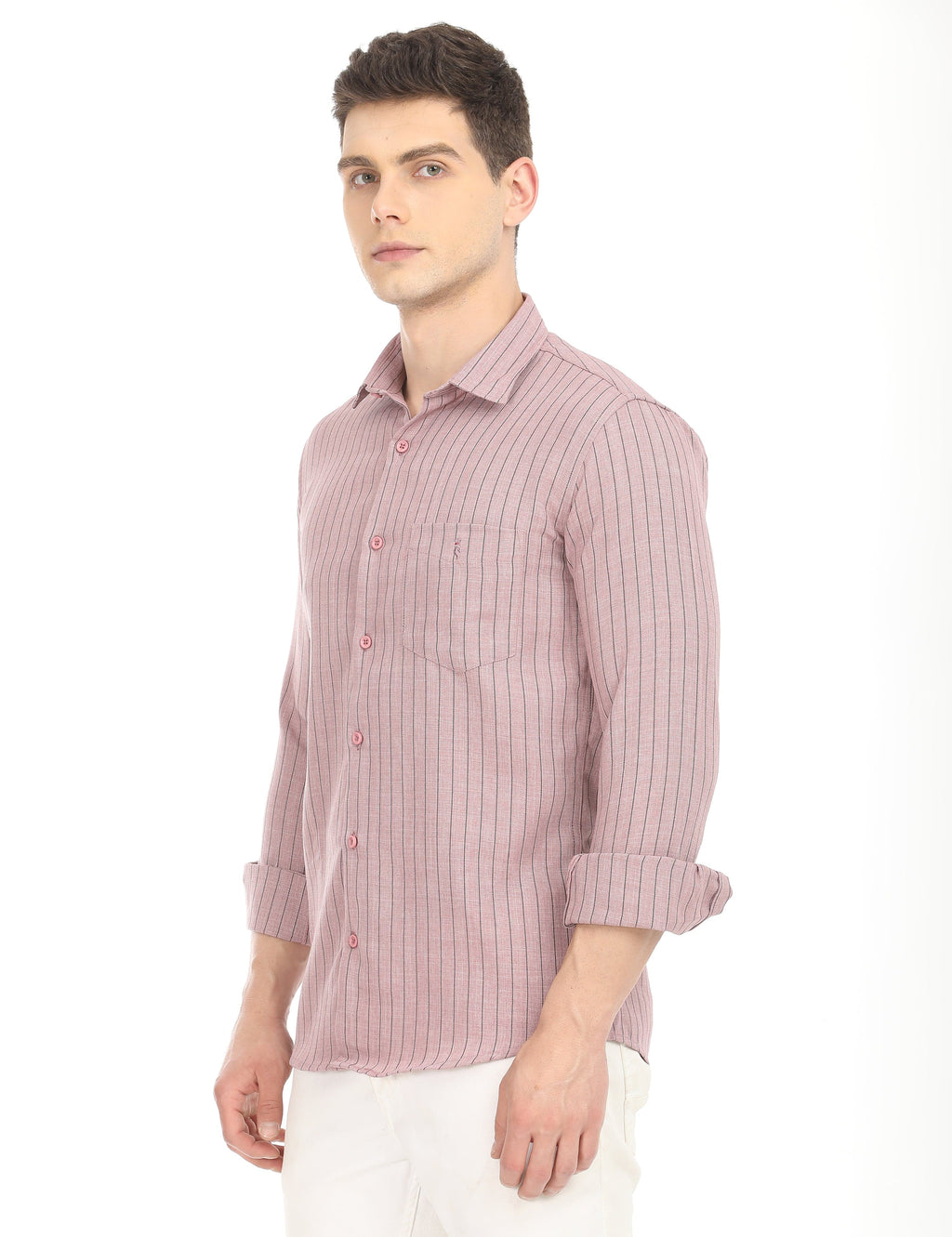 Men's Slim Fit Stripes Full Sleeves Casual Shirt