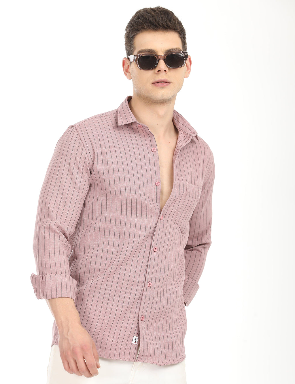 Men's Slim Fit Stripes Full Sleeves Casual Shirt