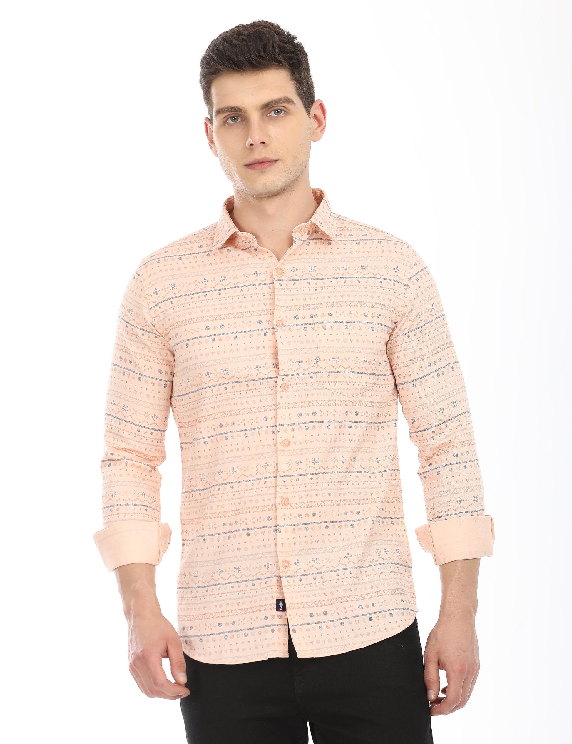 Men's Slim Fit Printed Full Sleeves Casual Shirt