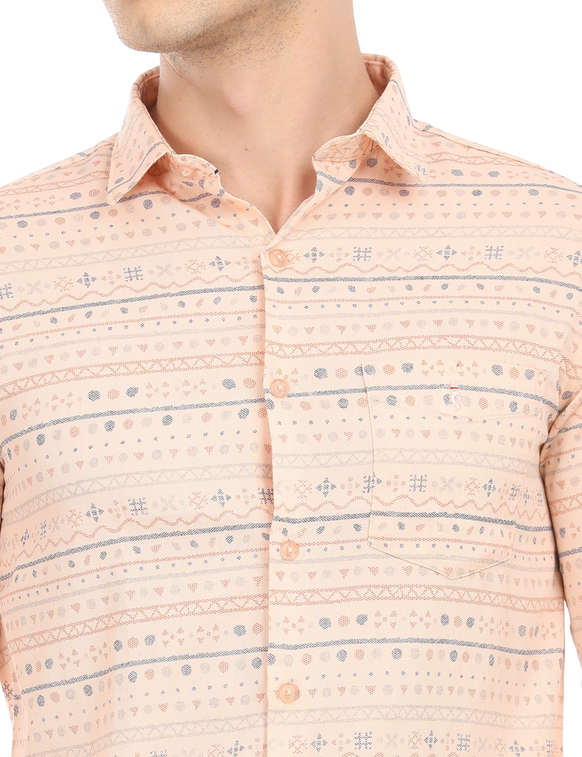 Men's Slim Fit Printed Full Sleeves Casual Shirt