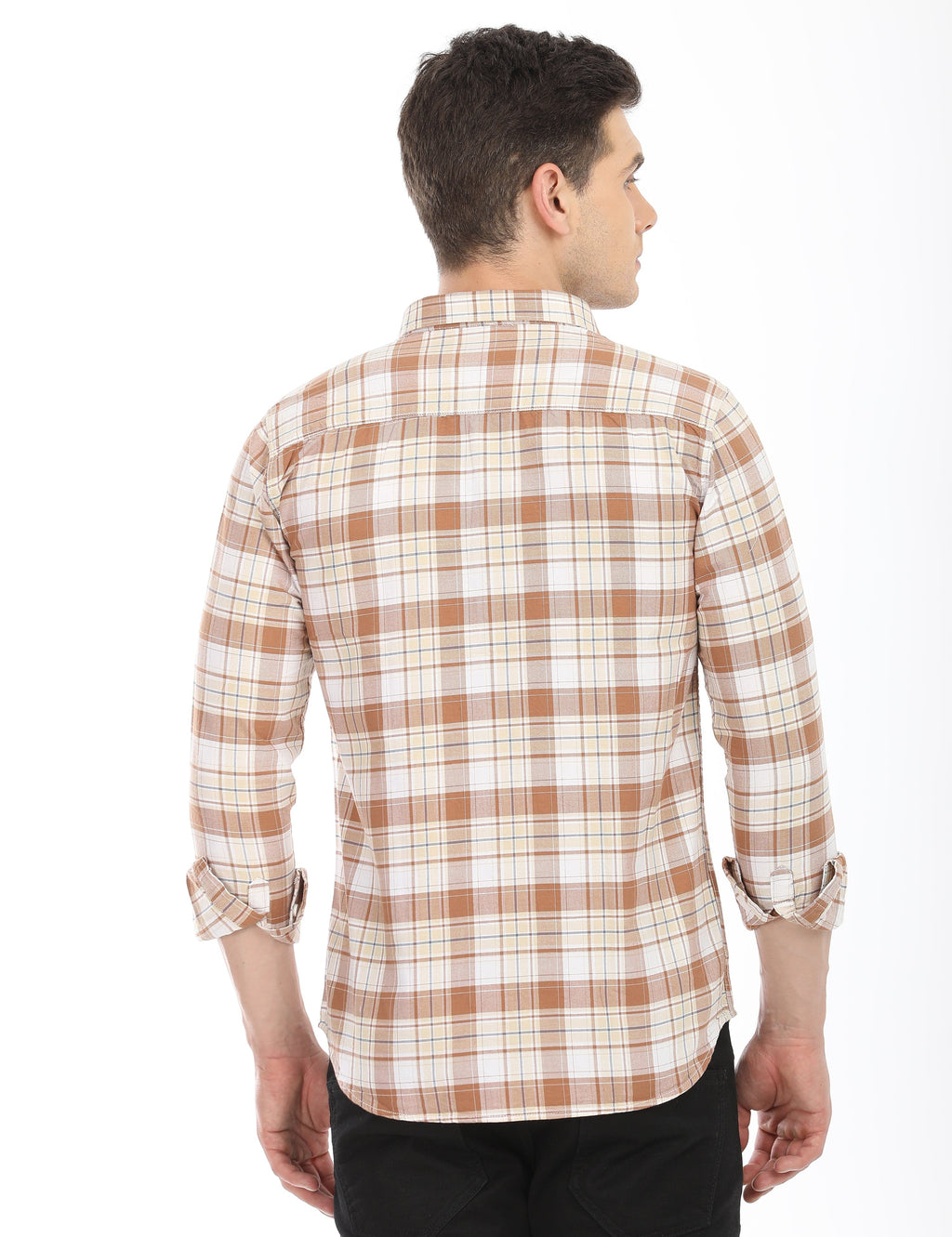 Men's Slim Fit Checks Full Sleeves Casual Shirt